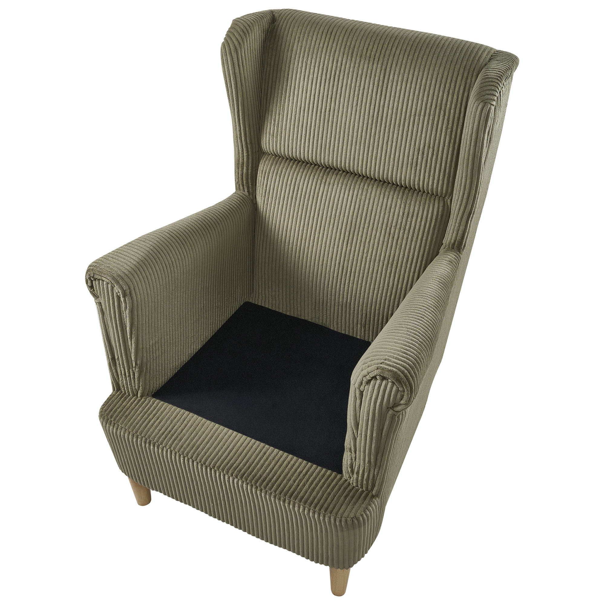 ABSON High Back Armchair Velvet Green [8]