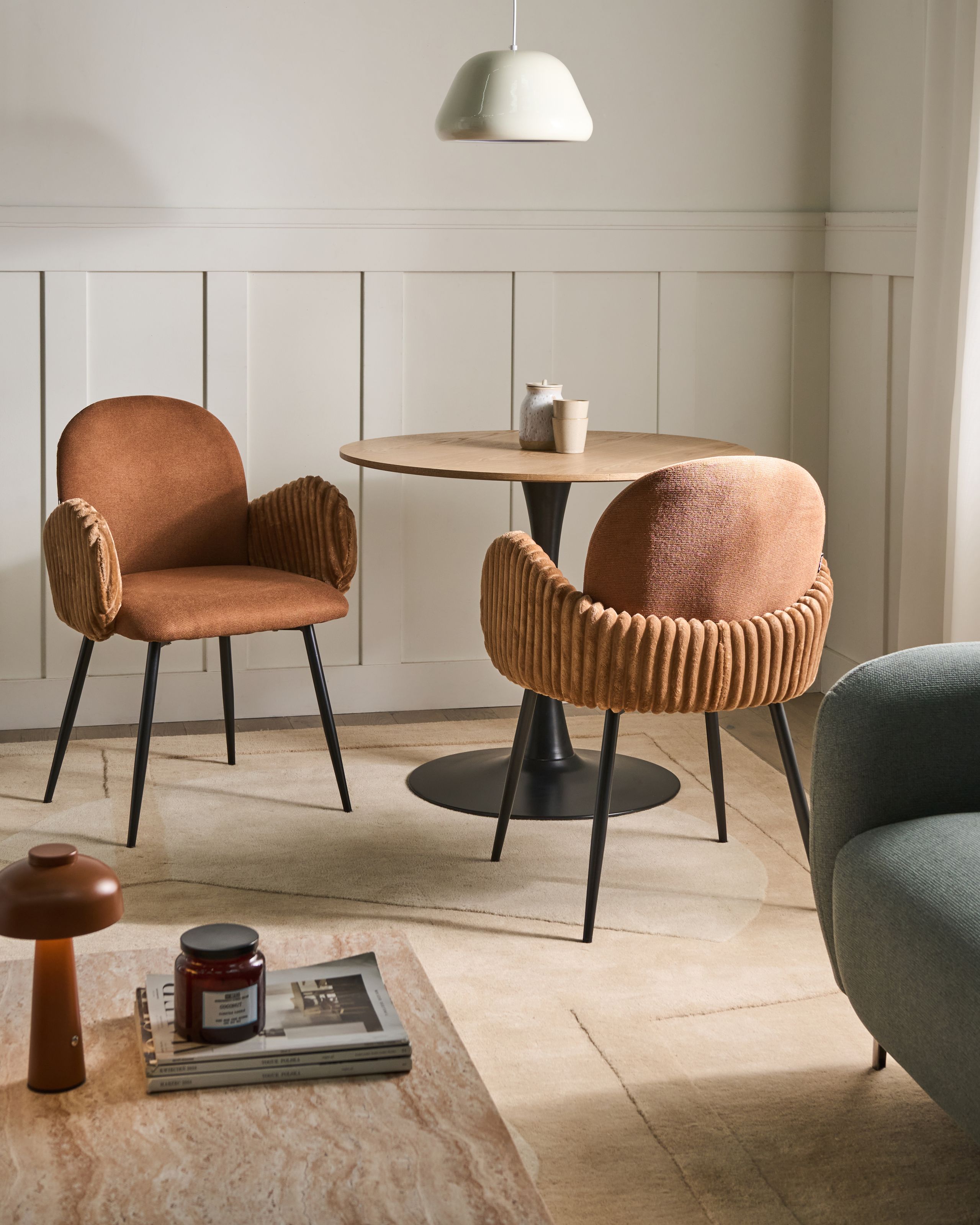 Scaun dining - Set of 2 dining chairs AMITY Brown