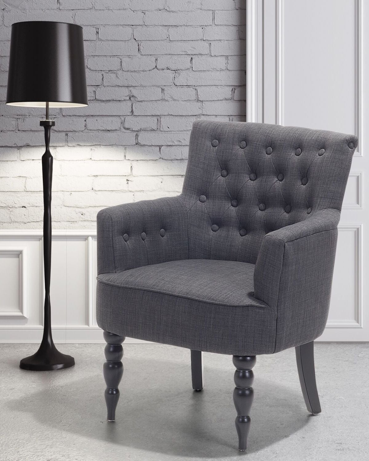 Armchairs - ALESUND Dark Grey armchair