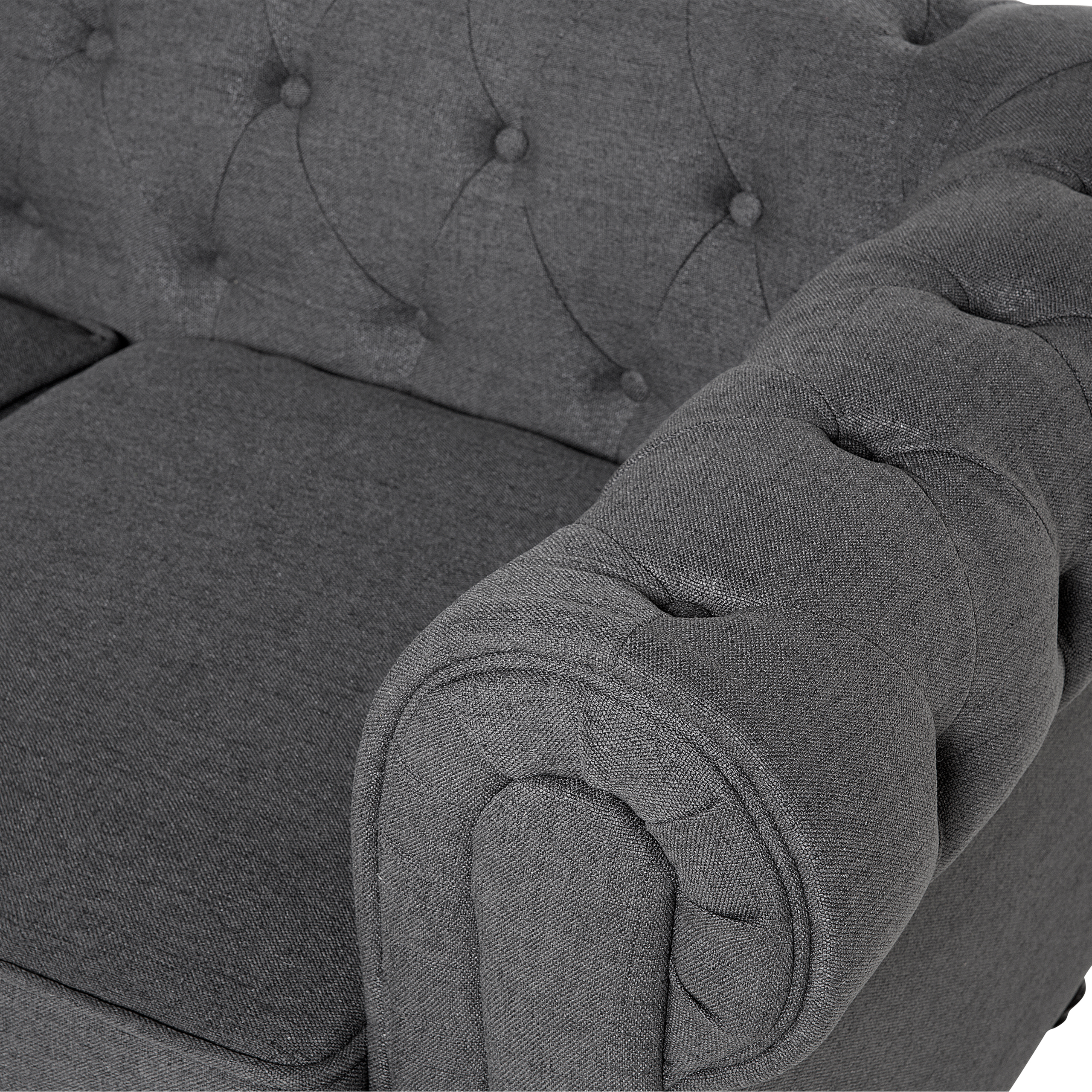 Canapea cu 3 locuri CHESTERFIELD  Gri [7]