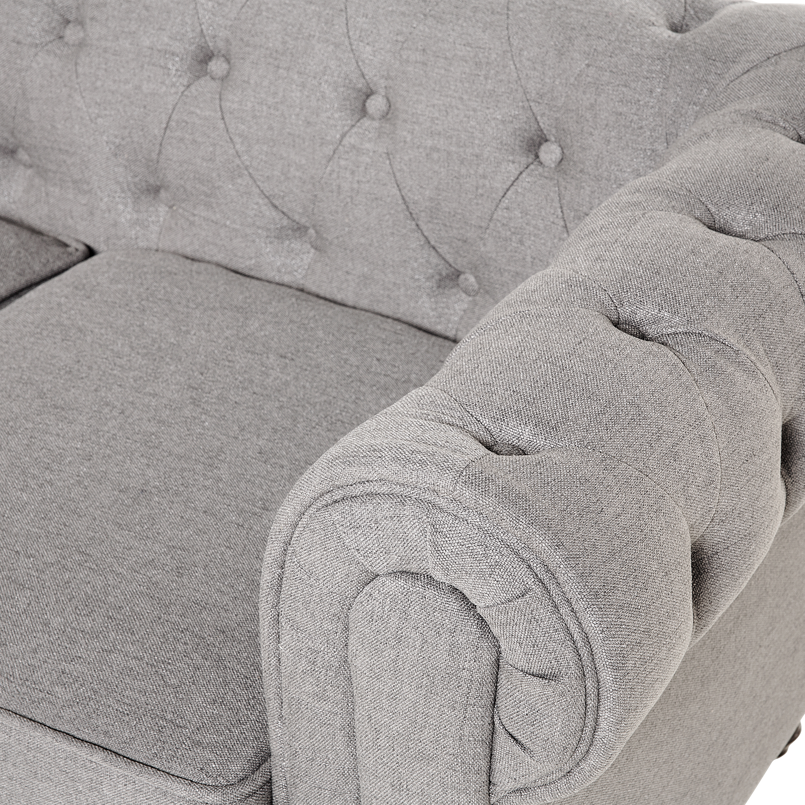 3-seater sofa CHESTERFIELD Light grey [7]