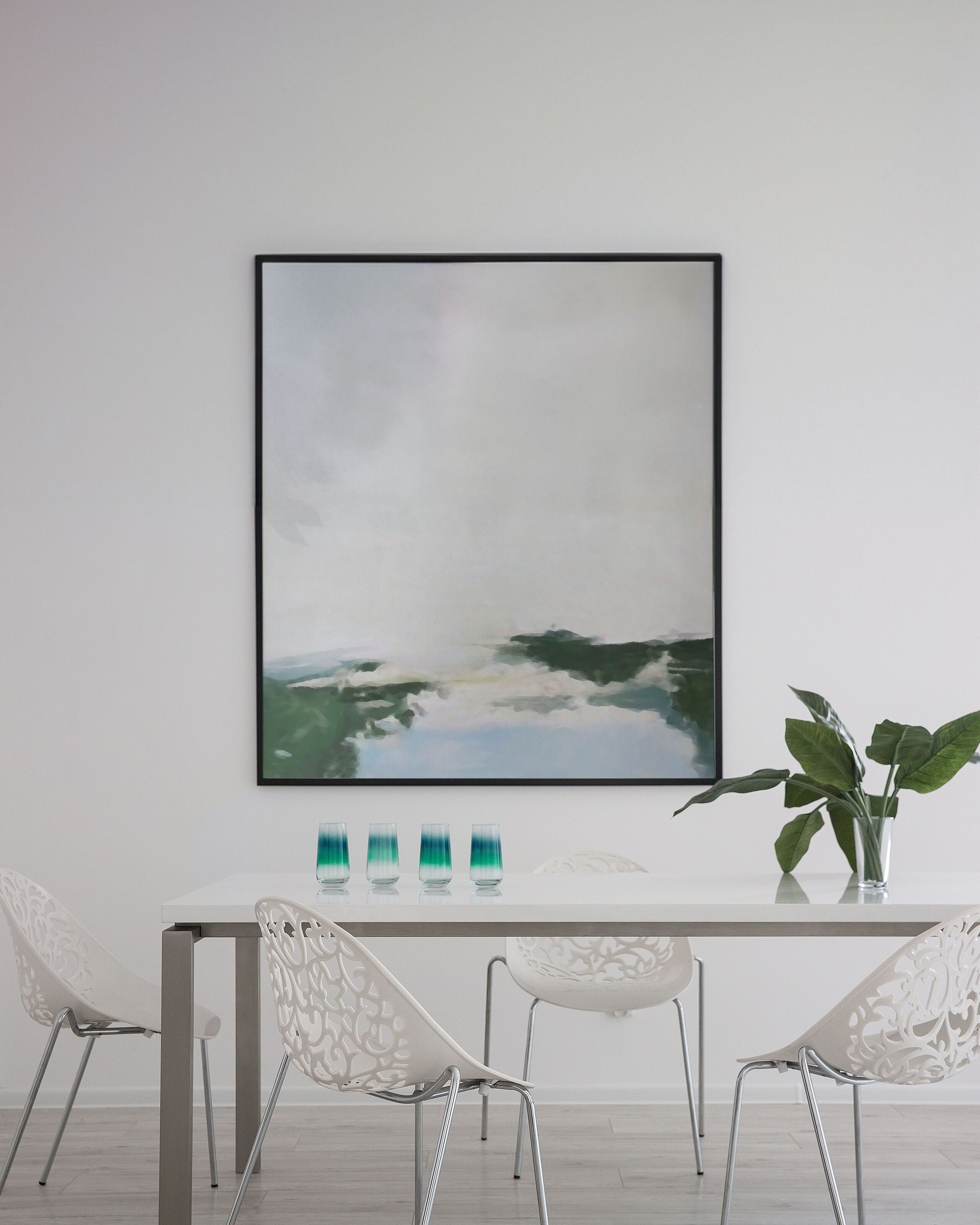 Scaune - Set de 4 scaune dining MUMFORD Alb