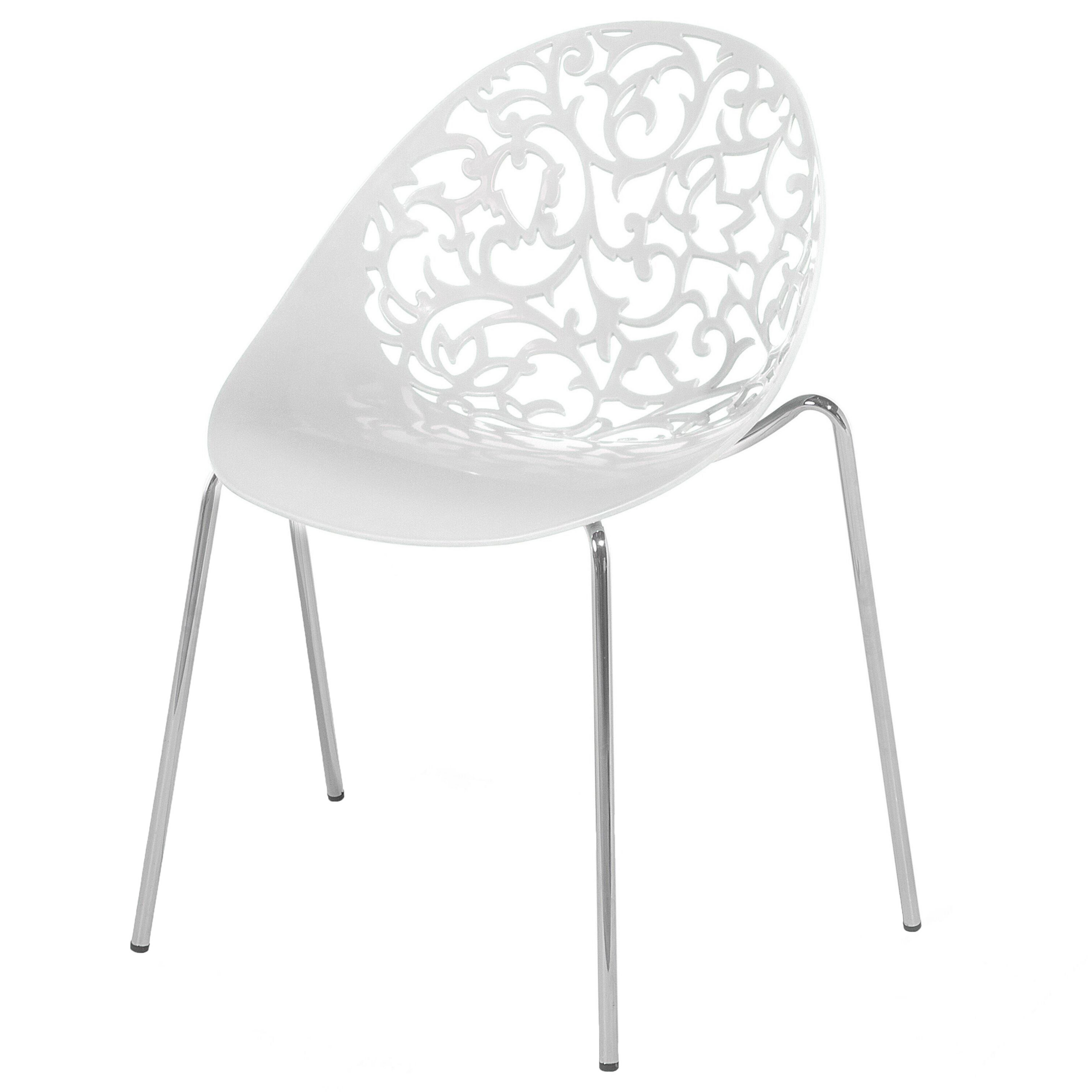 Set of 4 MUMFORD Dining Chairs White [4]