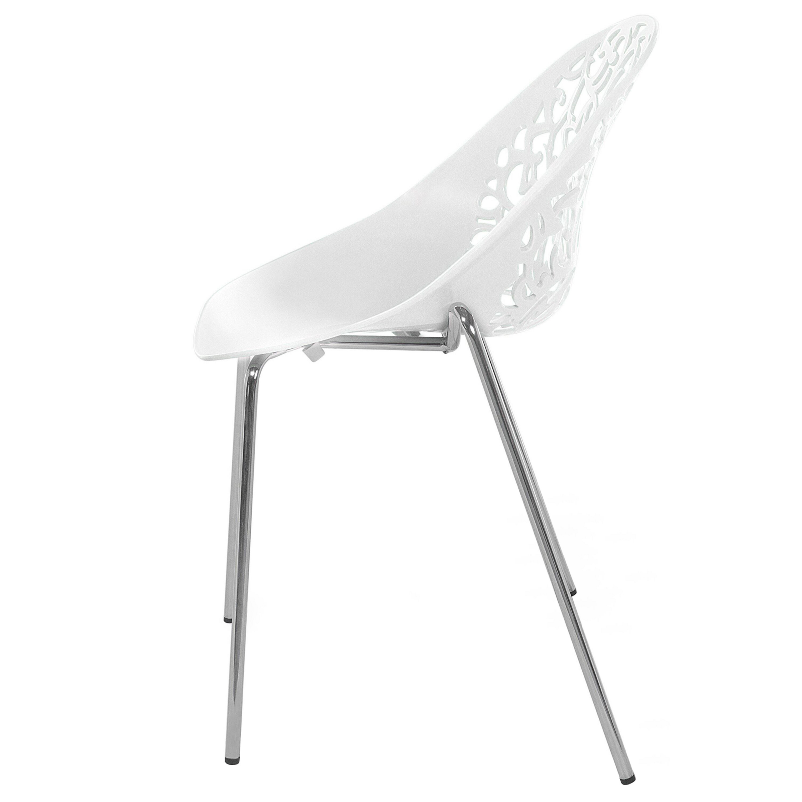 Set of 4 MUMFORD Dining Chairs White [6]