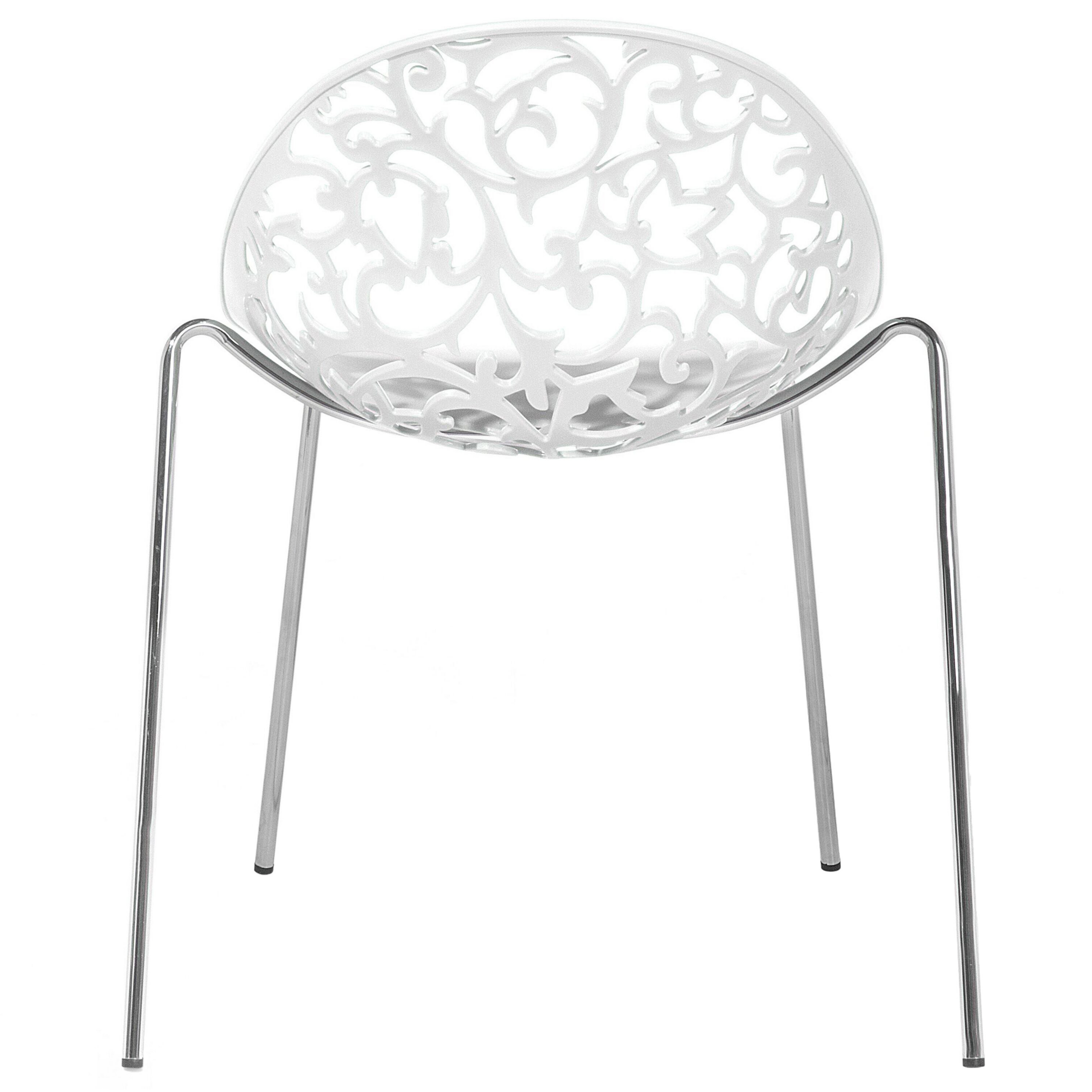 Set of 4 MUMFORD Dining Chairs White [7]