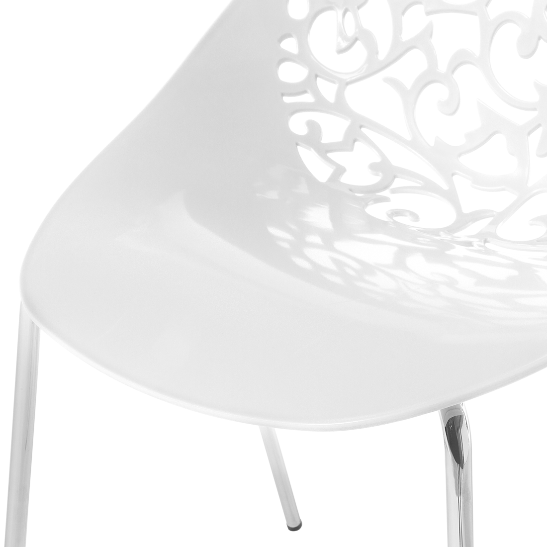 Set of 4 MUMFORD Dining Chairs White [8]
