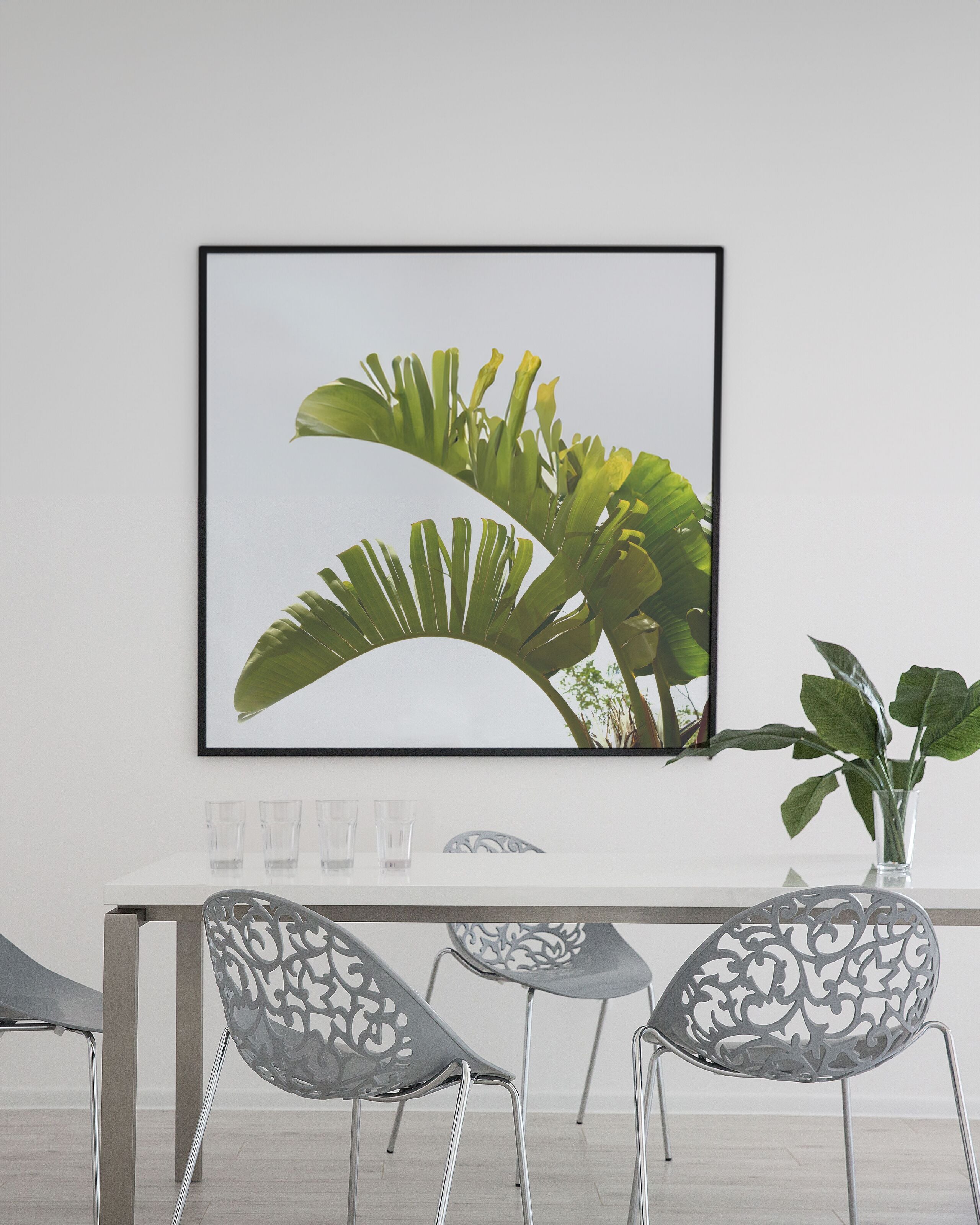 Scaun dining - Set of 4 dining chairs MUMFORD Light Grey