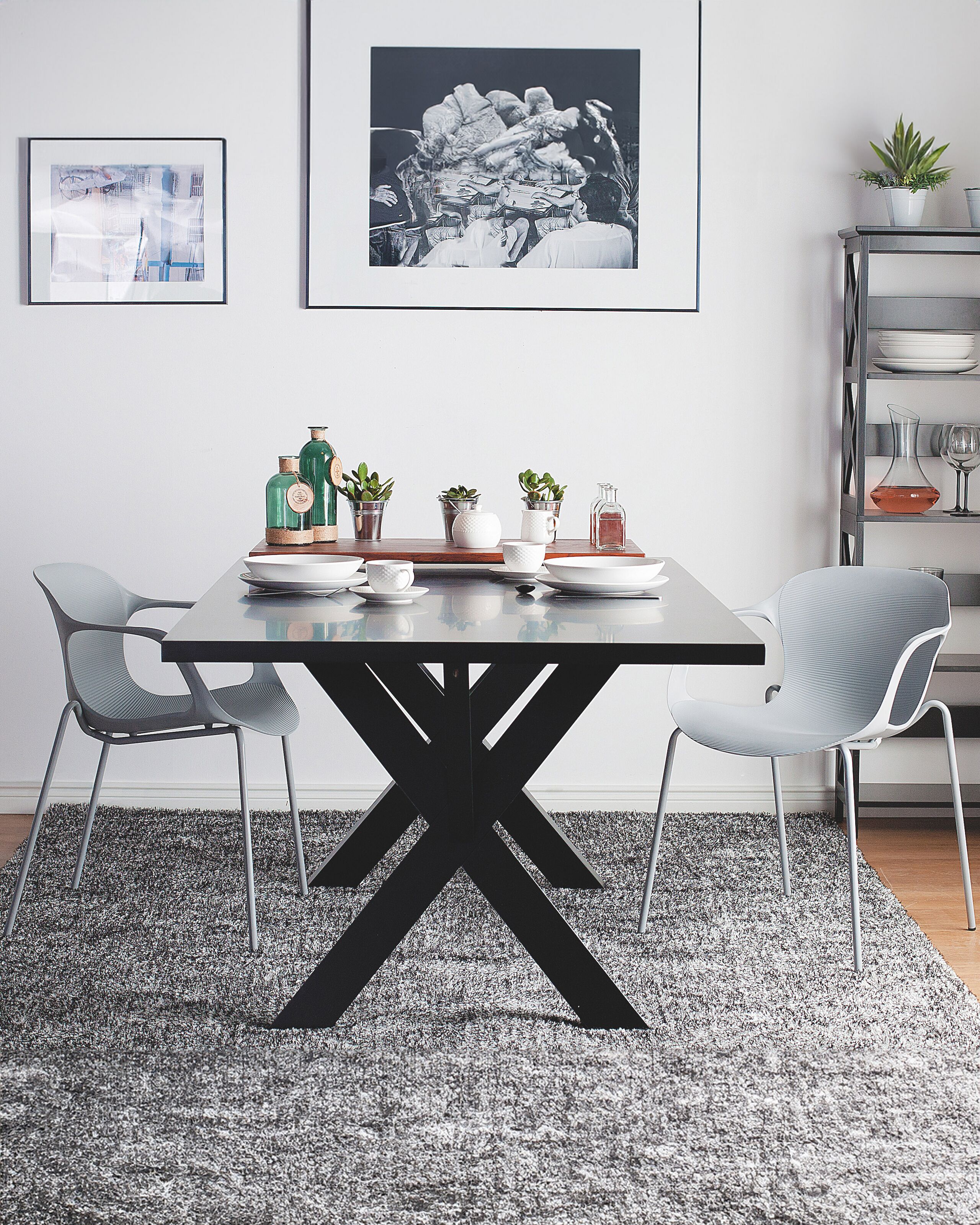 Scaune - Set de 2 scaune dining ELBERT Gri deschis