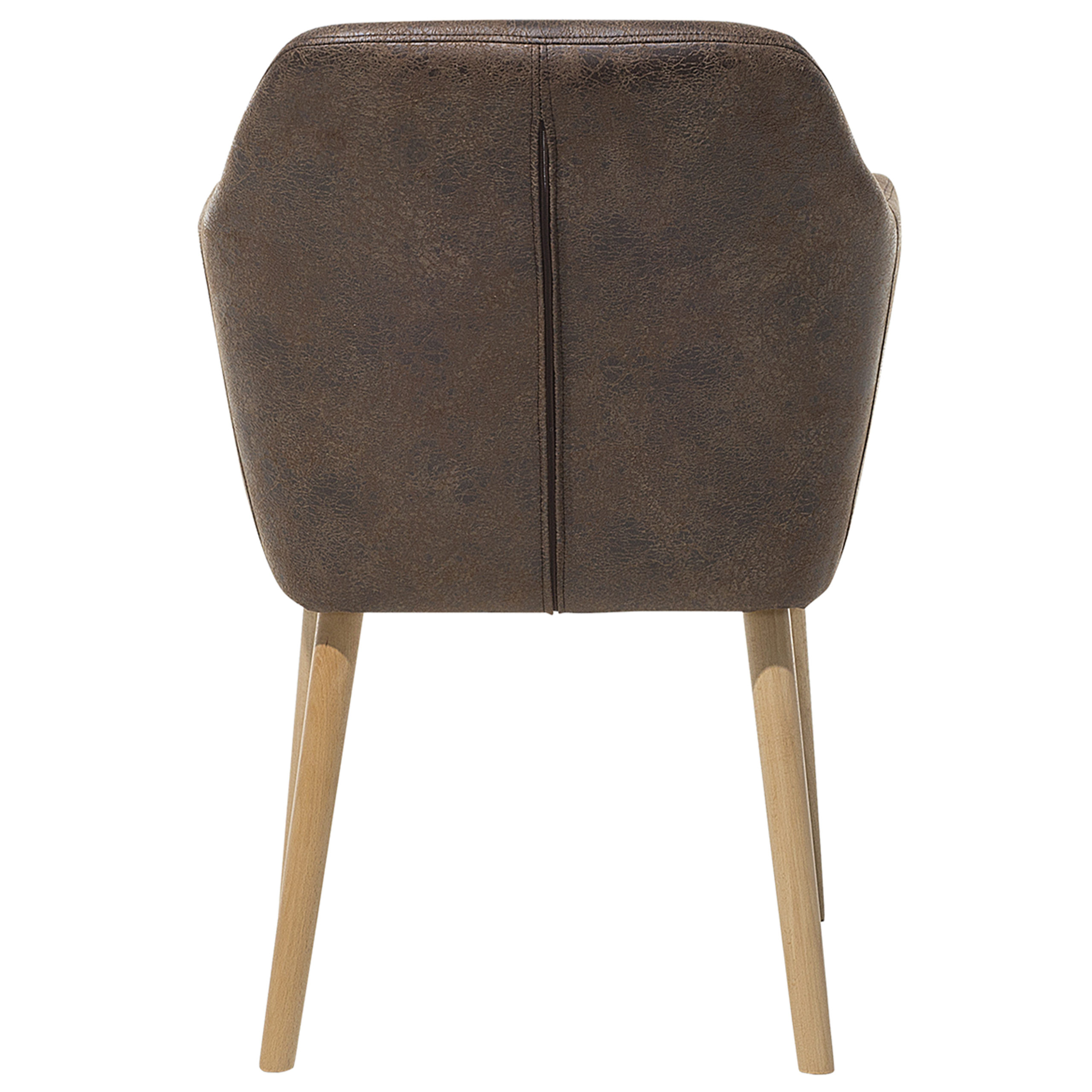 Scaun dining YORKVILLE Piele ecologică Maro închis [5]