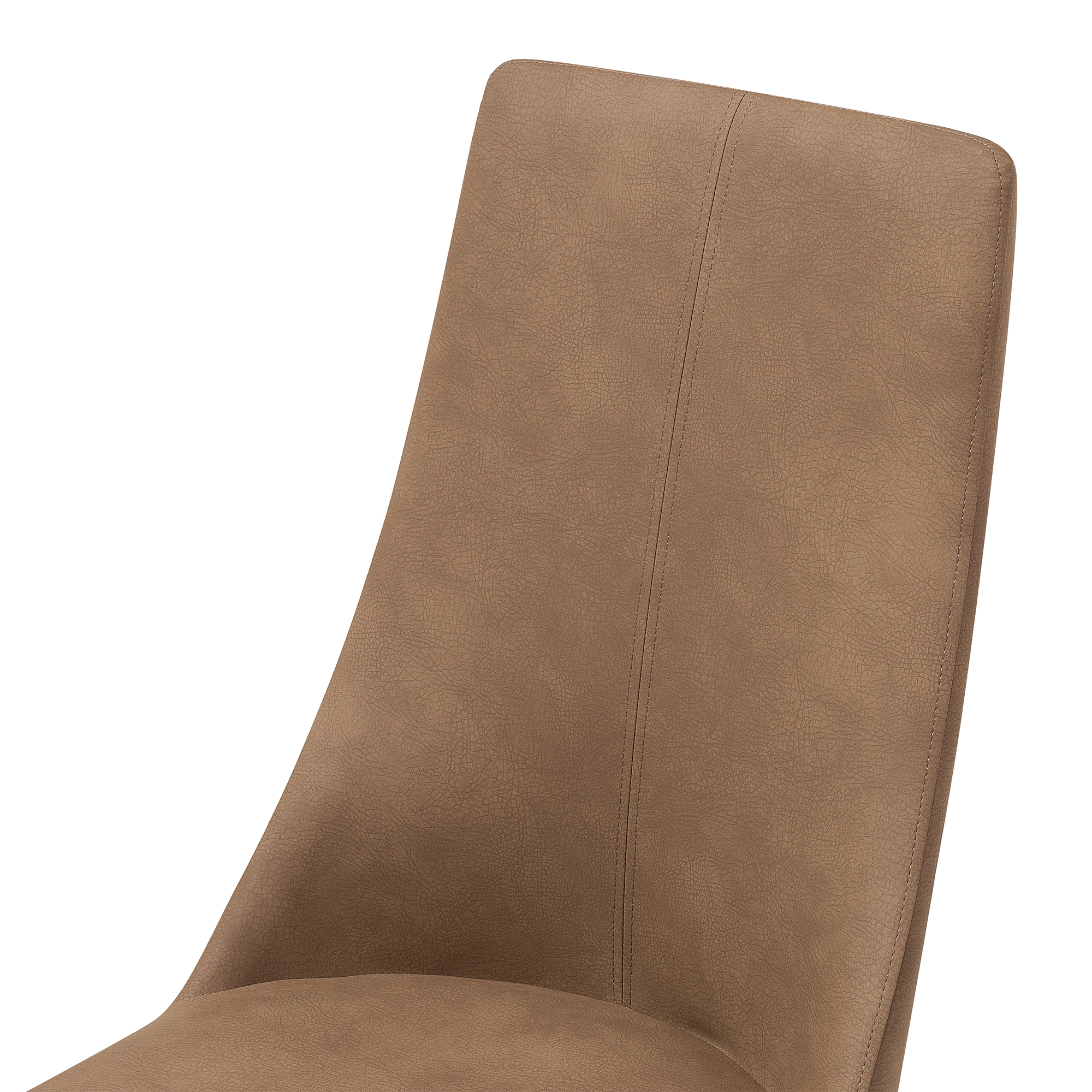 Set of 2 dining chairs CLAYTON Eco-leather Golden brown [8]