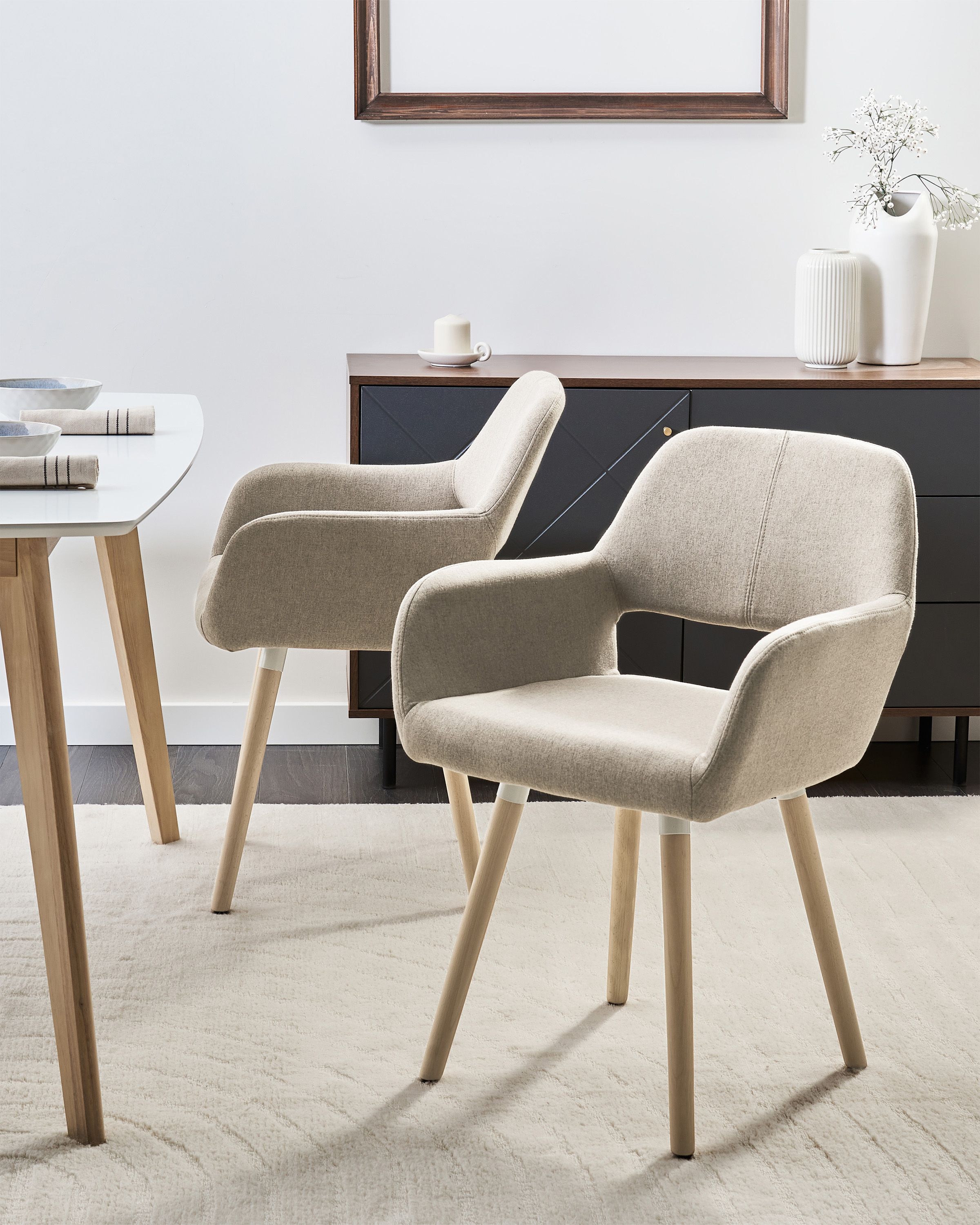 Scaun dining - Set de 2 scaune dining CHICAGO Taupe