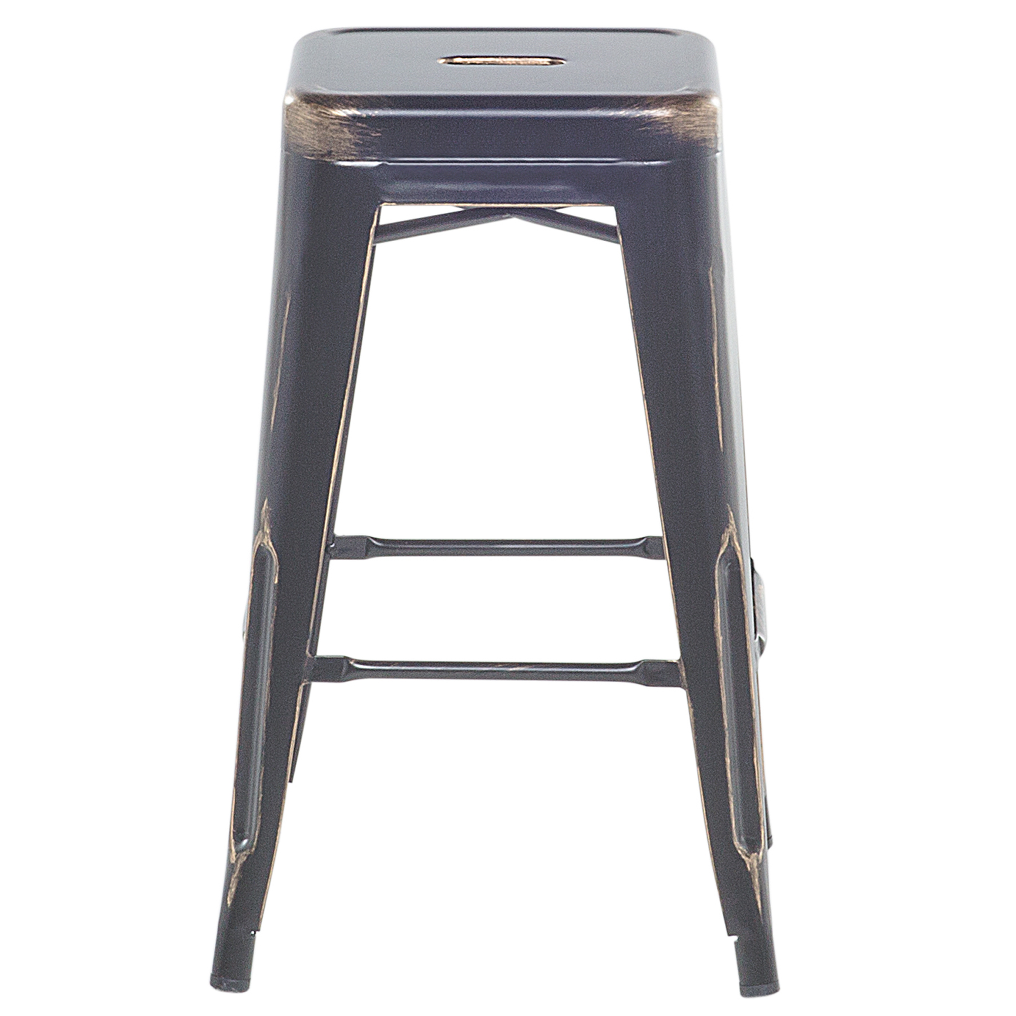 Set of 2 CABRILLO bar stools Black metal [5]