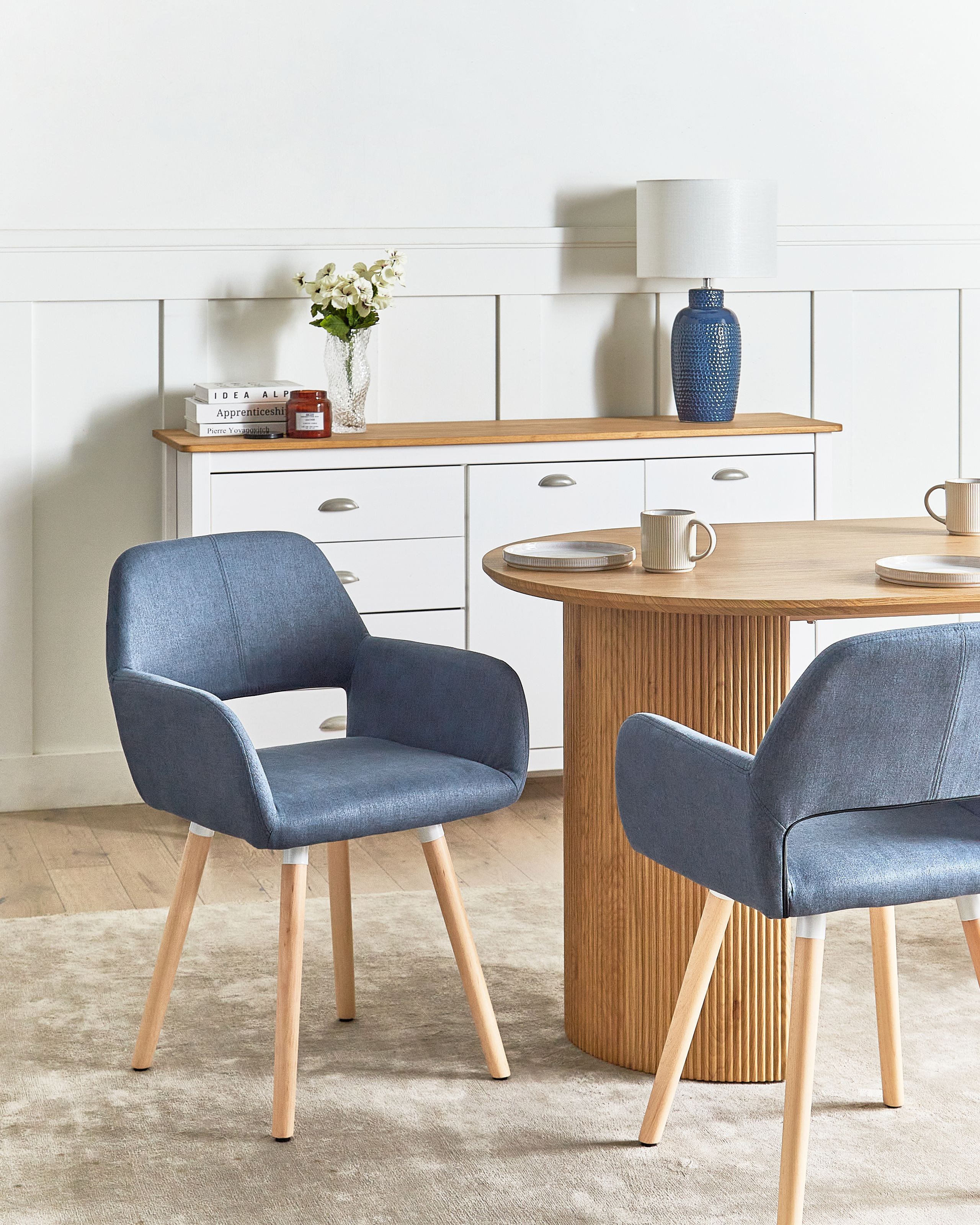 Scaun dining - Set de 2 scaune dining CHICAGO  Bleumarin