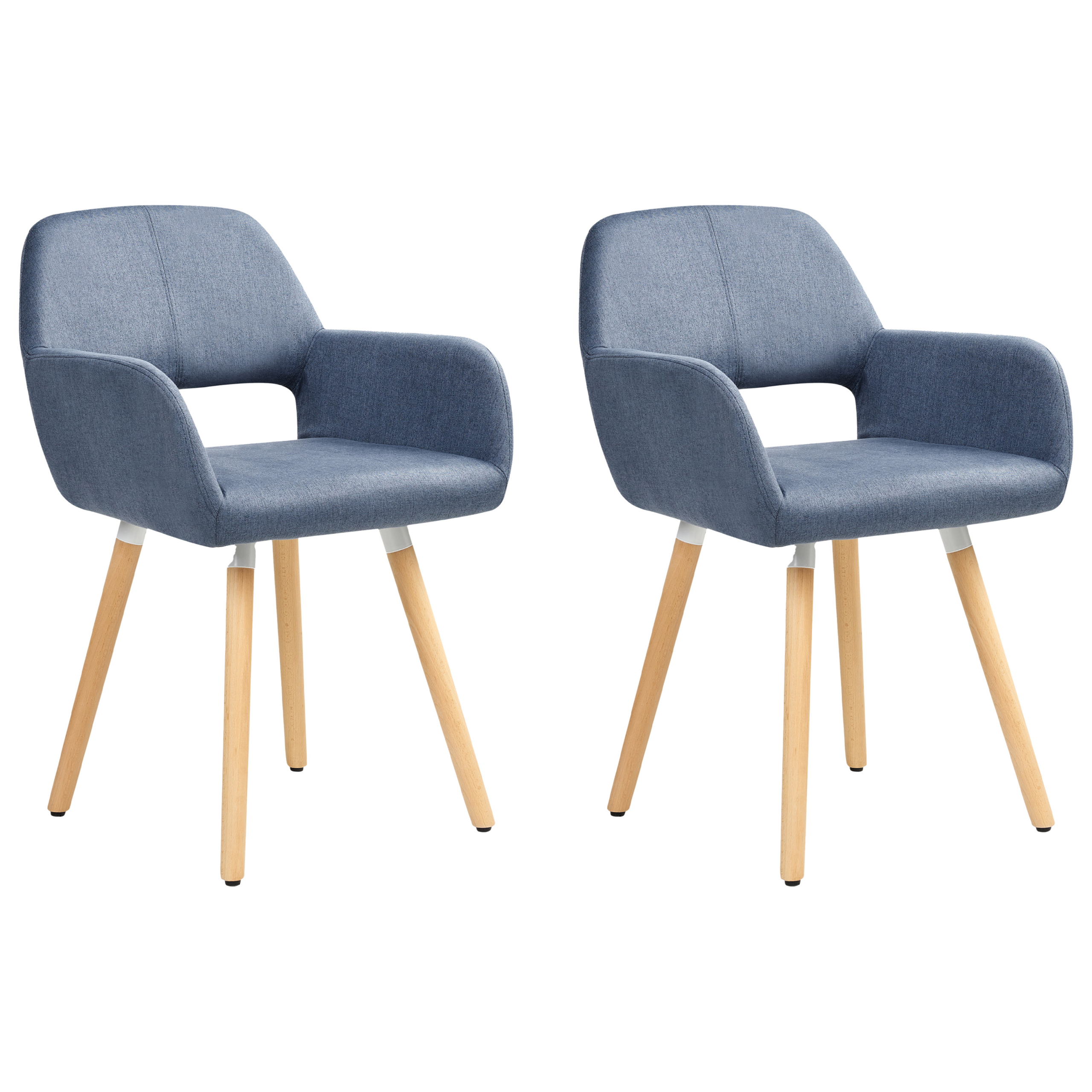 Set of 2 Dining Chairs CHICAGO Navy Blue [2]