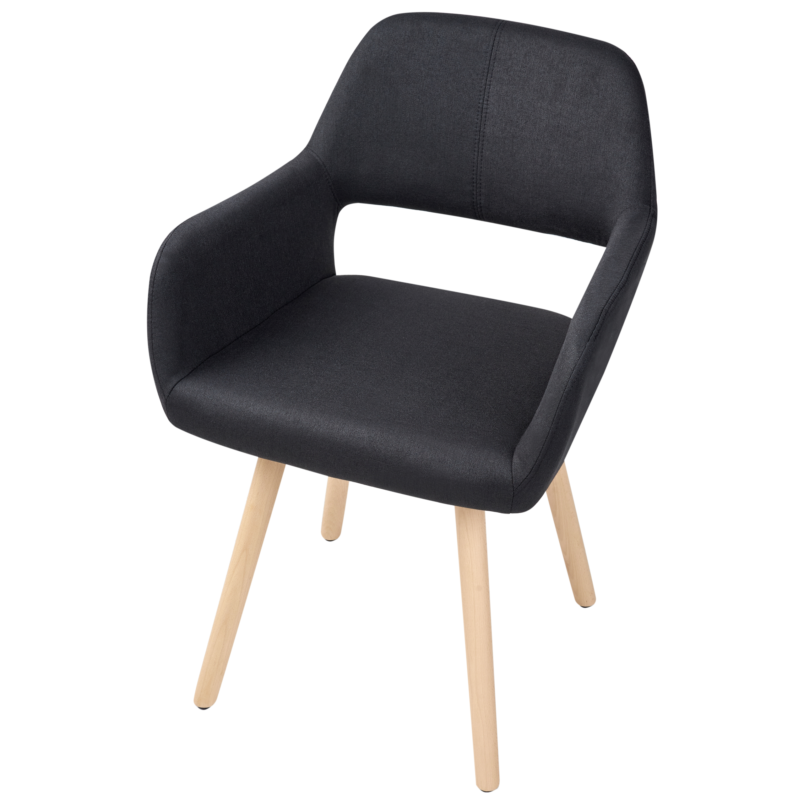 Set of 2 CHICAGO Dining Chairs Black [7]