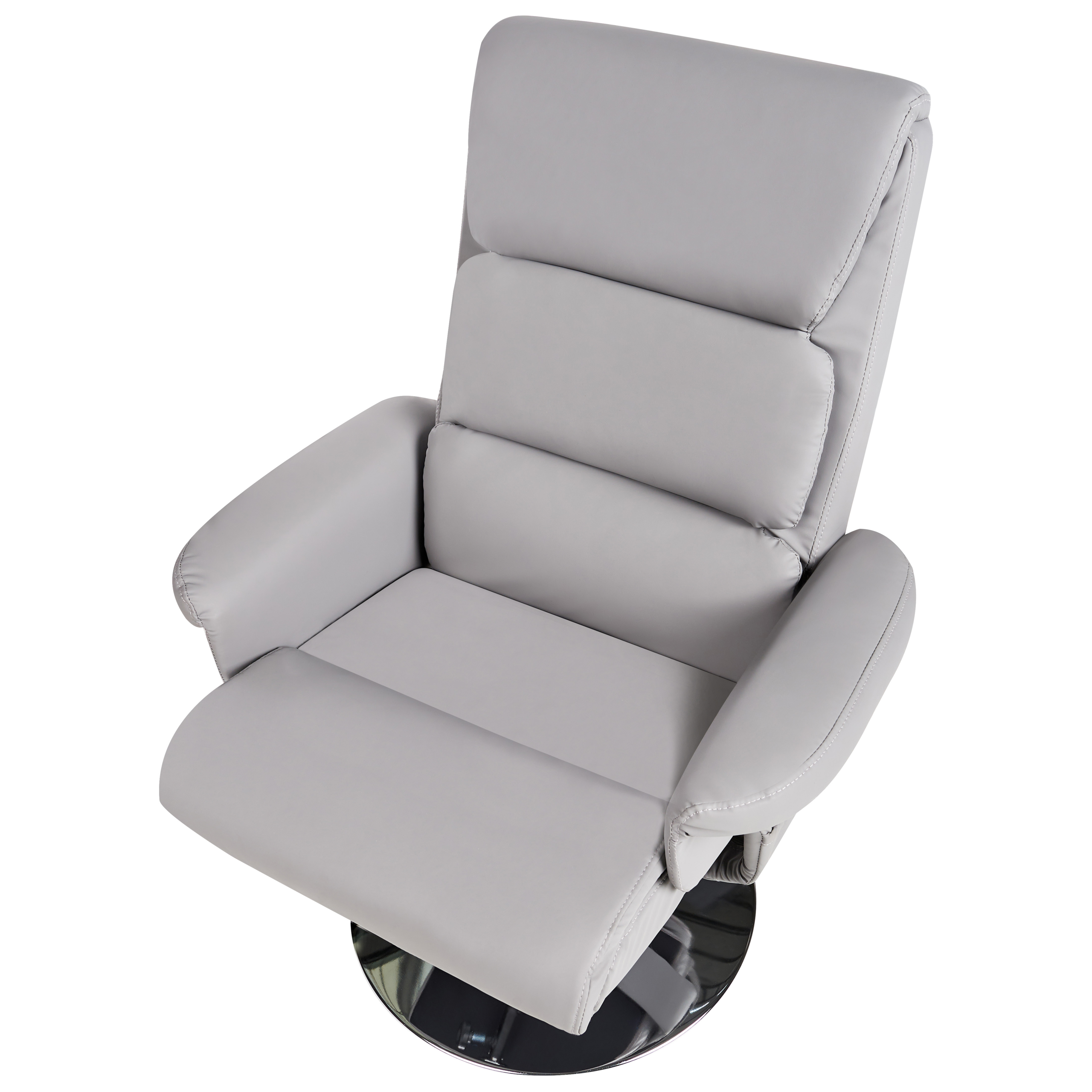 Massage chair LEGEND with stool Eco-leather Grey [8]