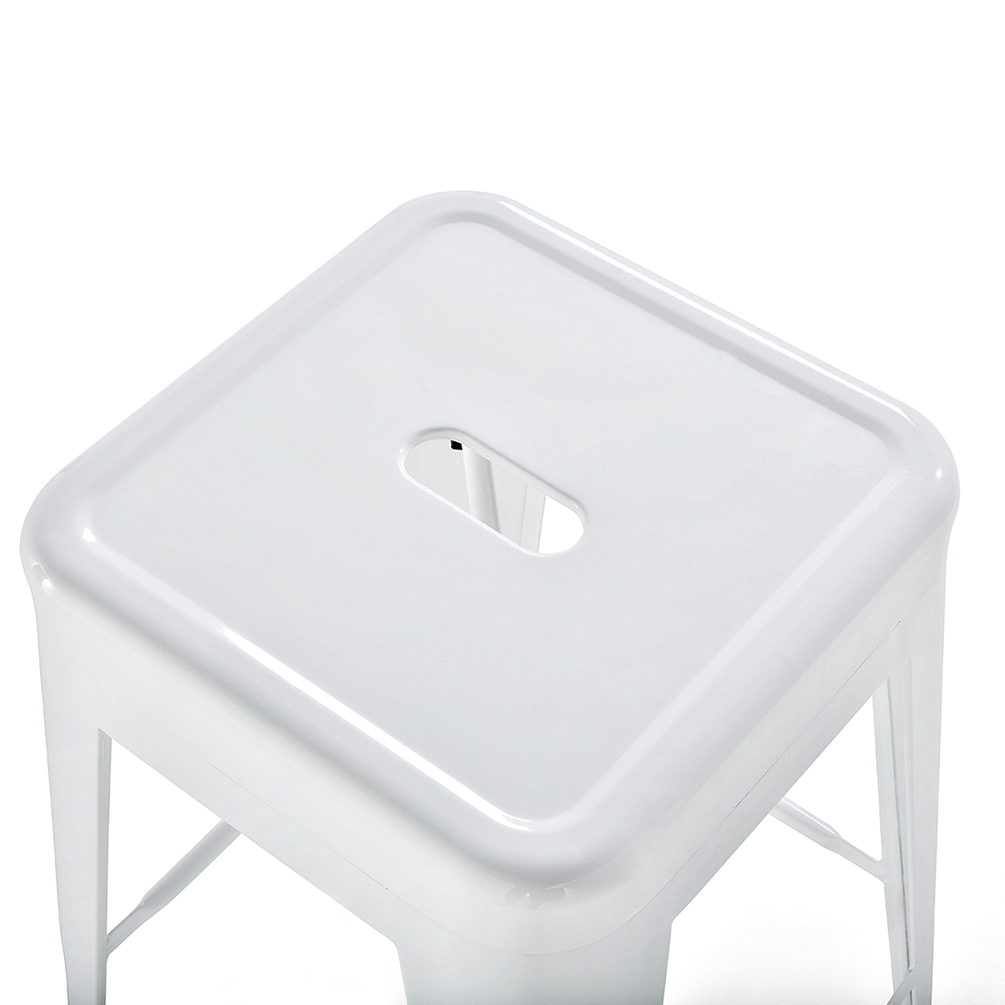 Set of 2 bar chairs CABRILLO Metal White [6]