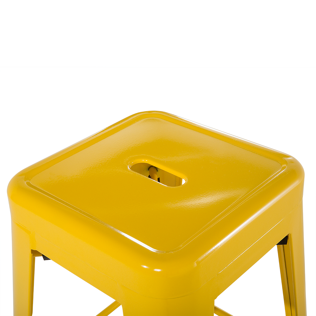 Set of 2 bar stools CABRILLO Metal Yellow [6]