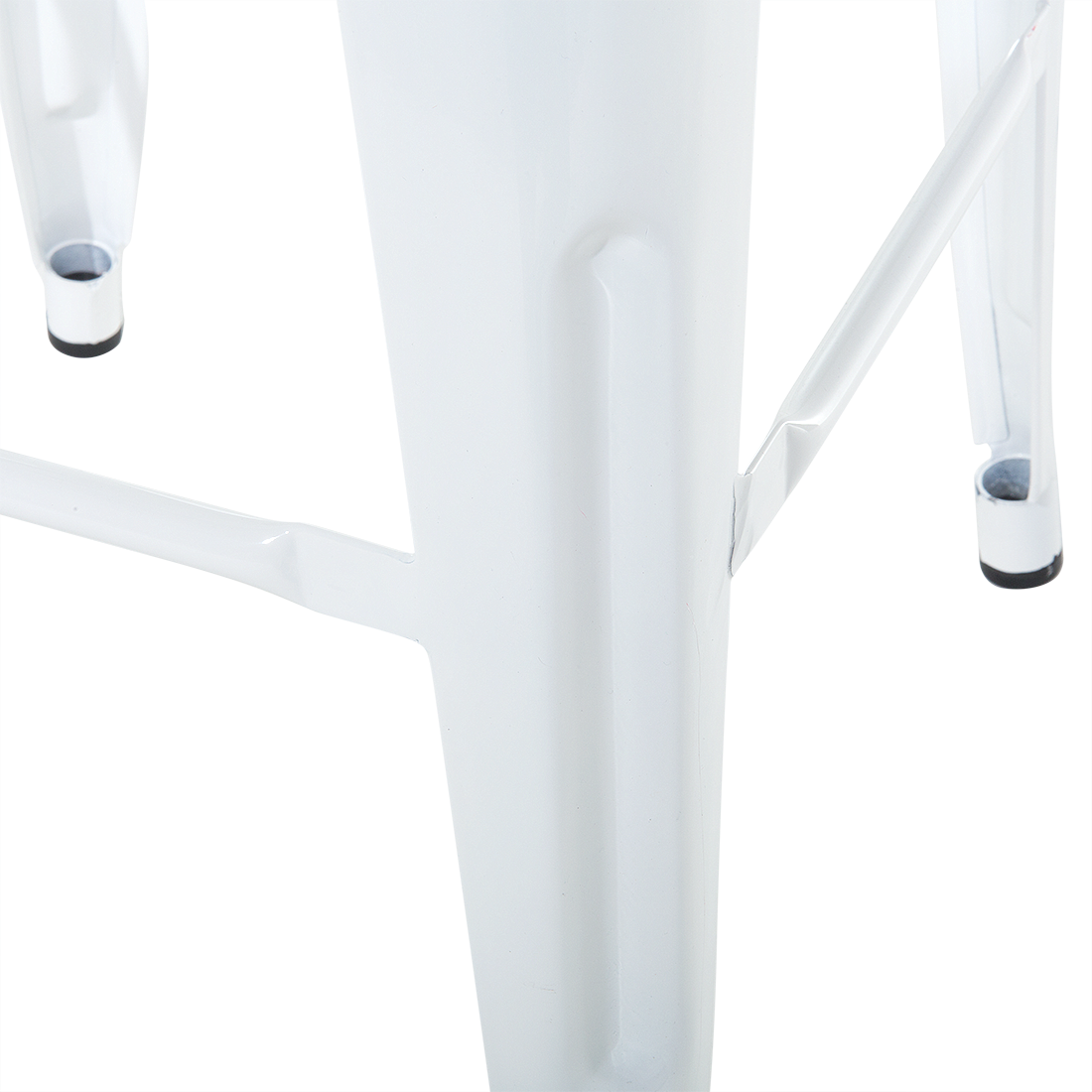 Set of 2 bar stools CABRILLO Metal White [7]