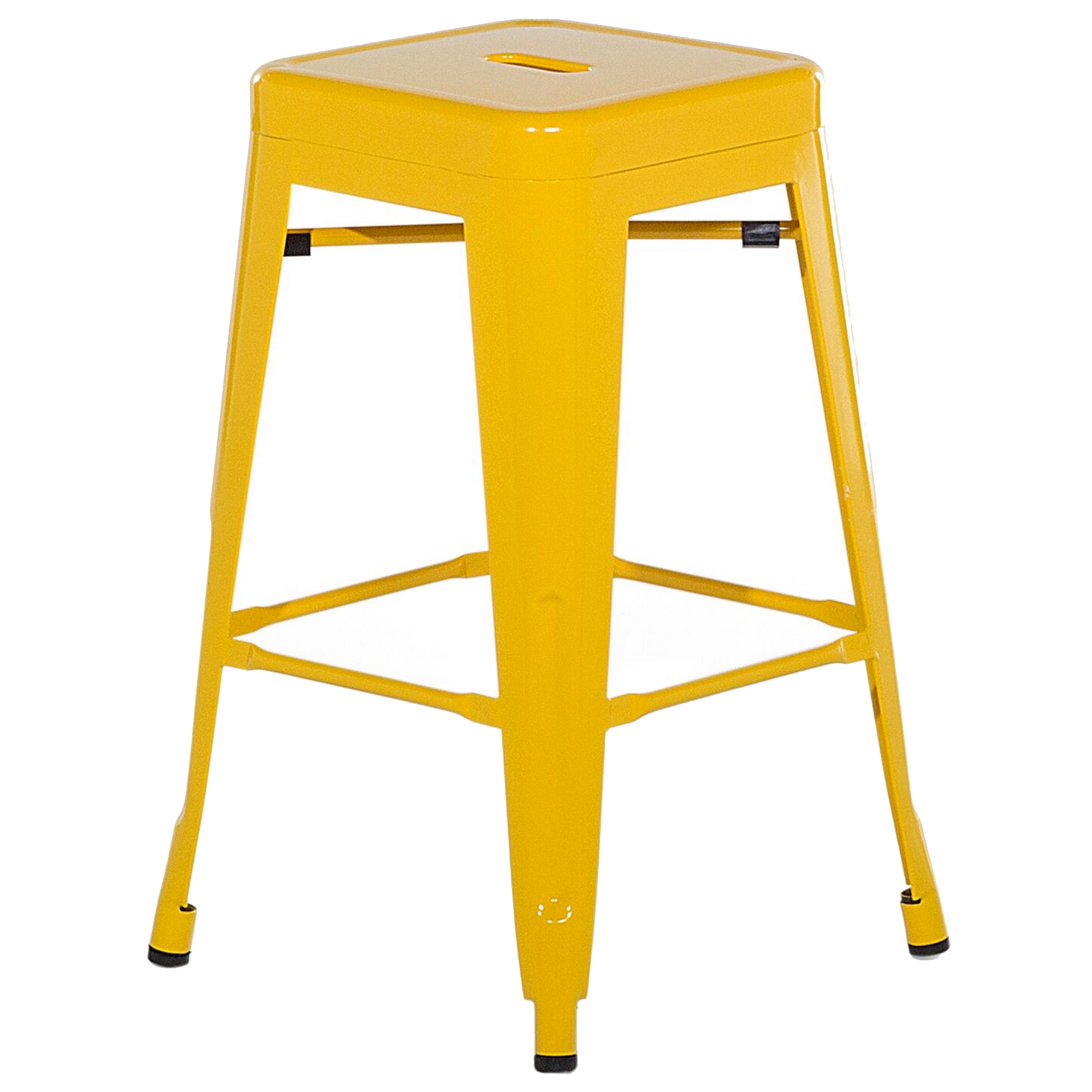 Set of 2 bar stools CABRILLO Metal Yellow [4]