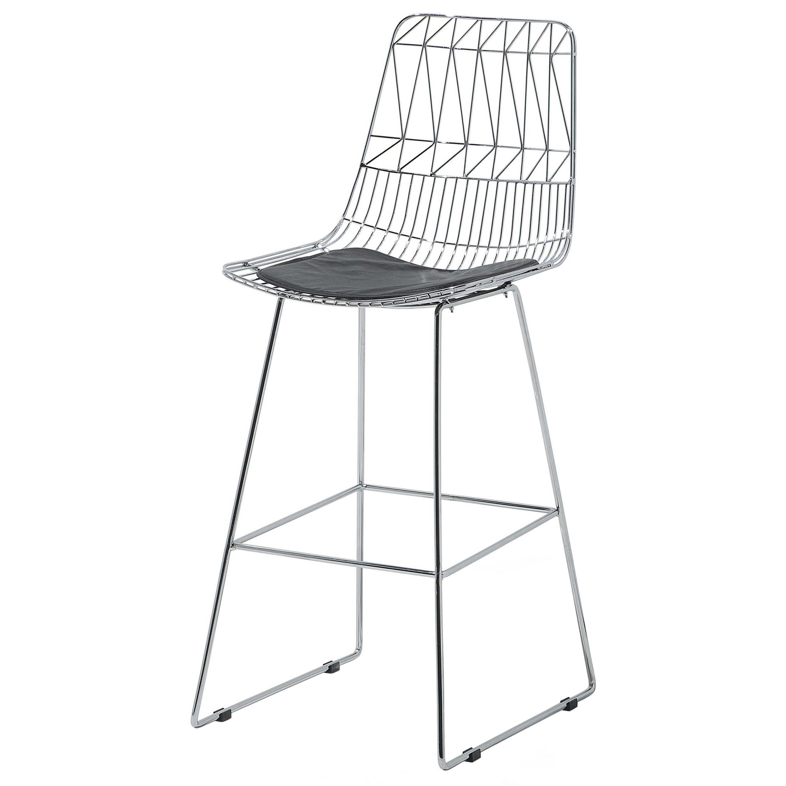 Set of 2 bar stools PRESTON Metal Silver [4]