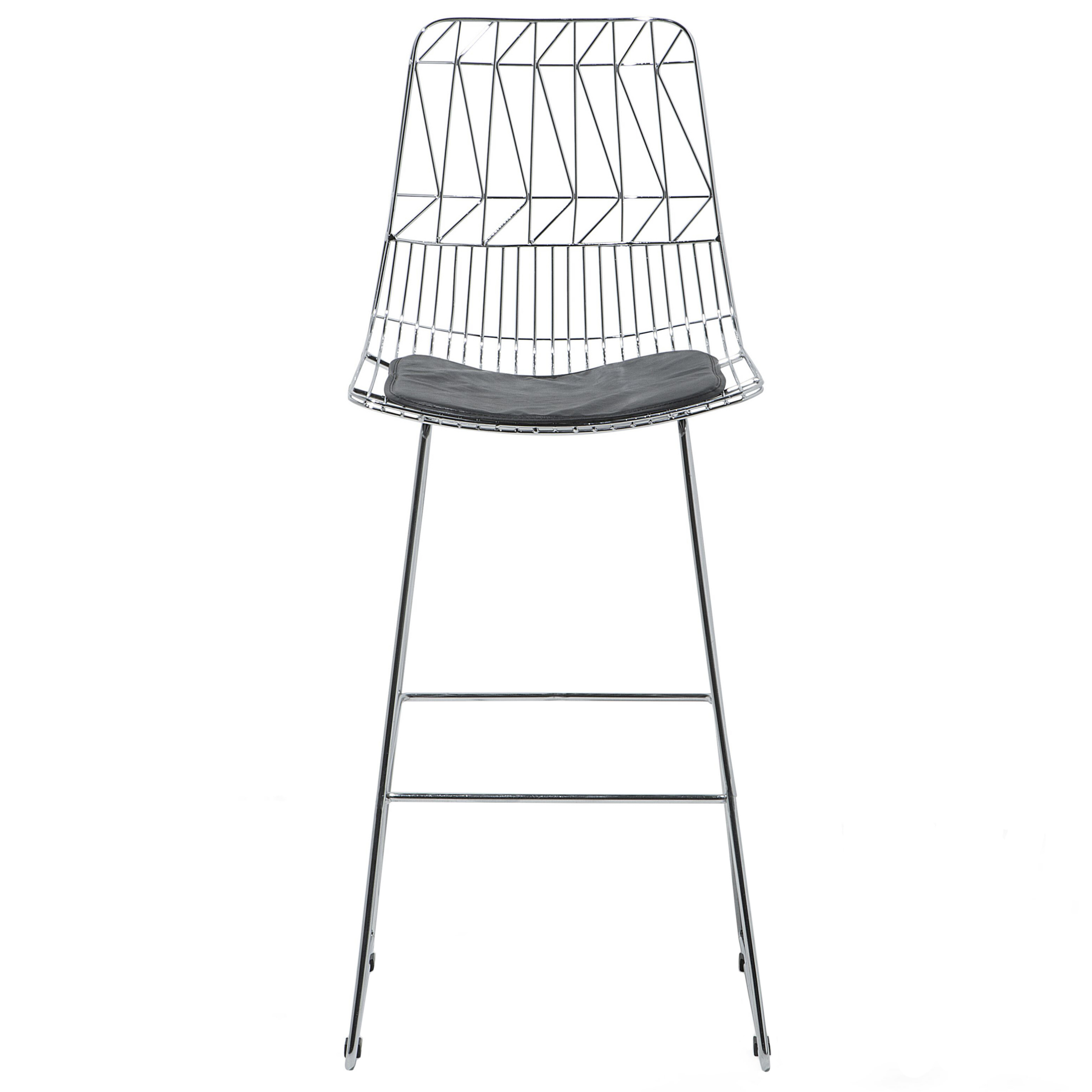 Set of 2 bar stools PRESTON Metal Silver [5]
