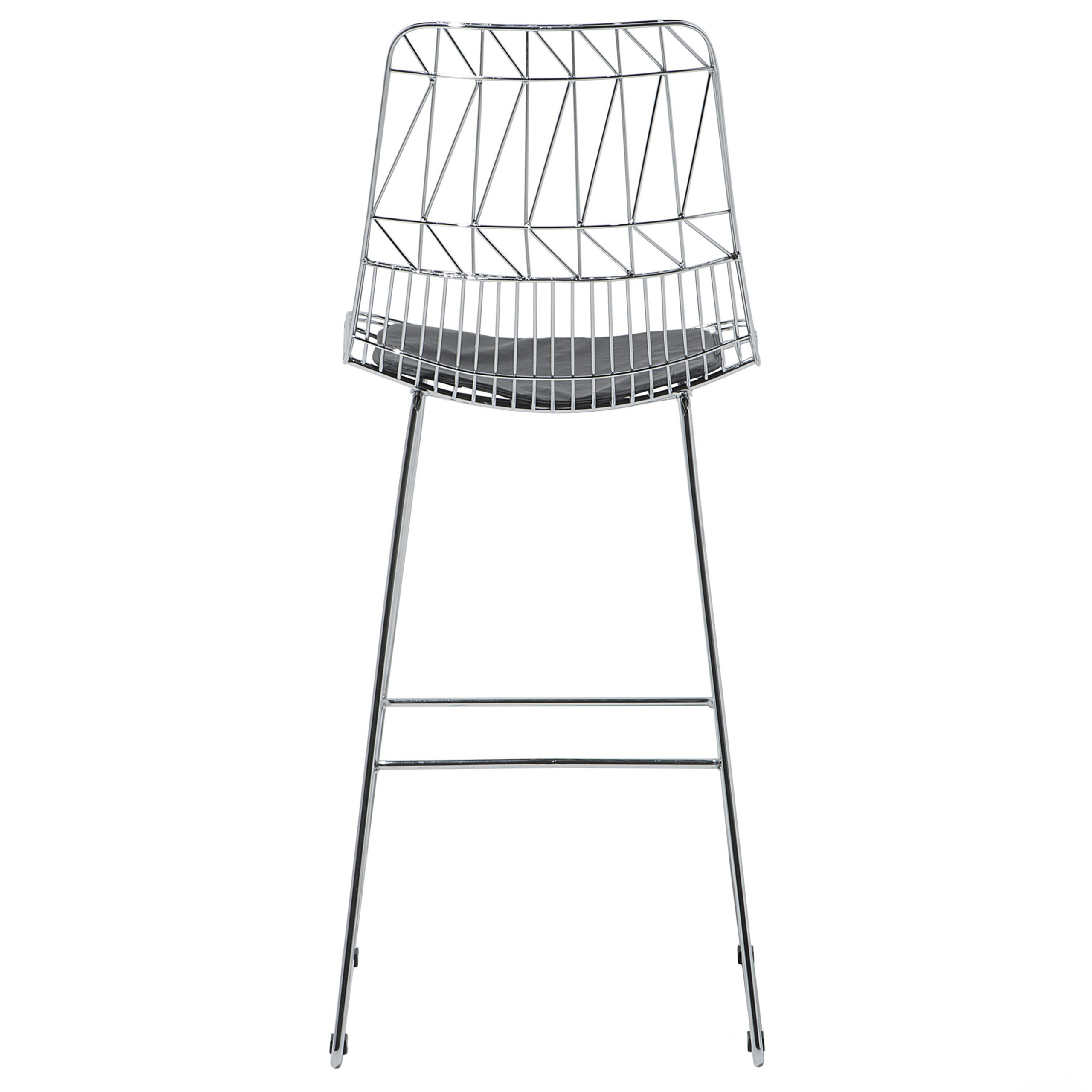 Set de 2 scaune de bar PRESTON Metal Argintiu [7]