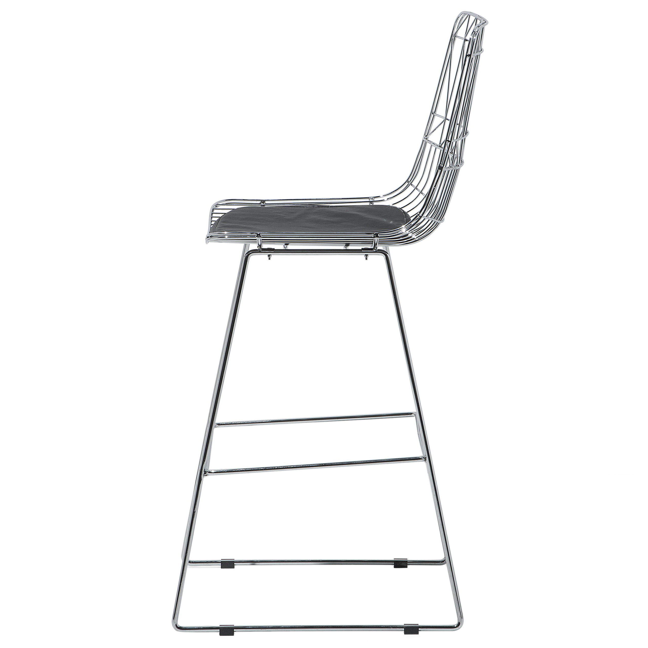 Set de 2 scaune de bar PRESTON Metal Argintiu [8]