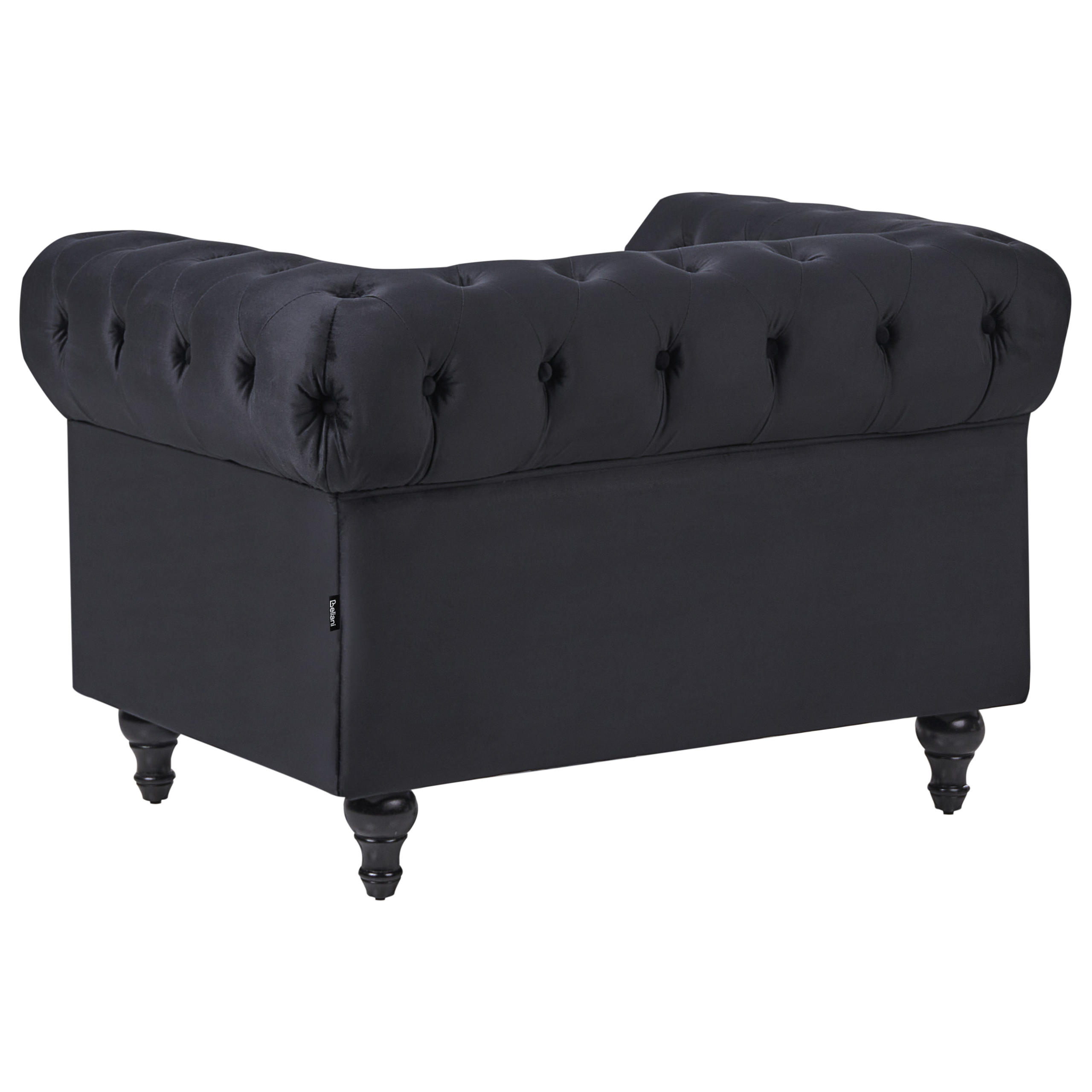 Fotoliu CHESTERFIELD Catifea Negru [5]