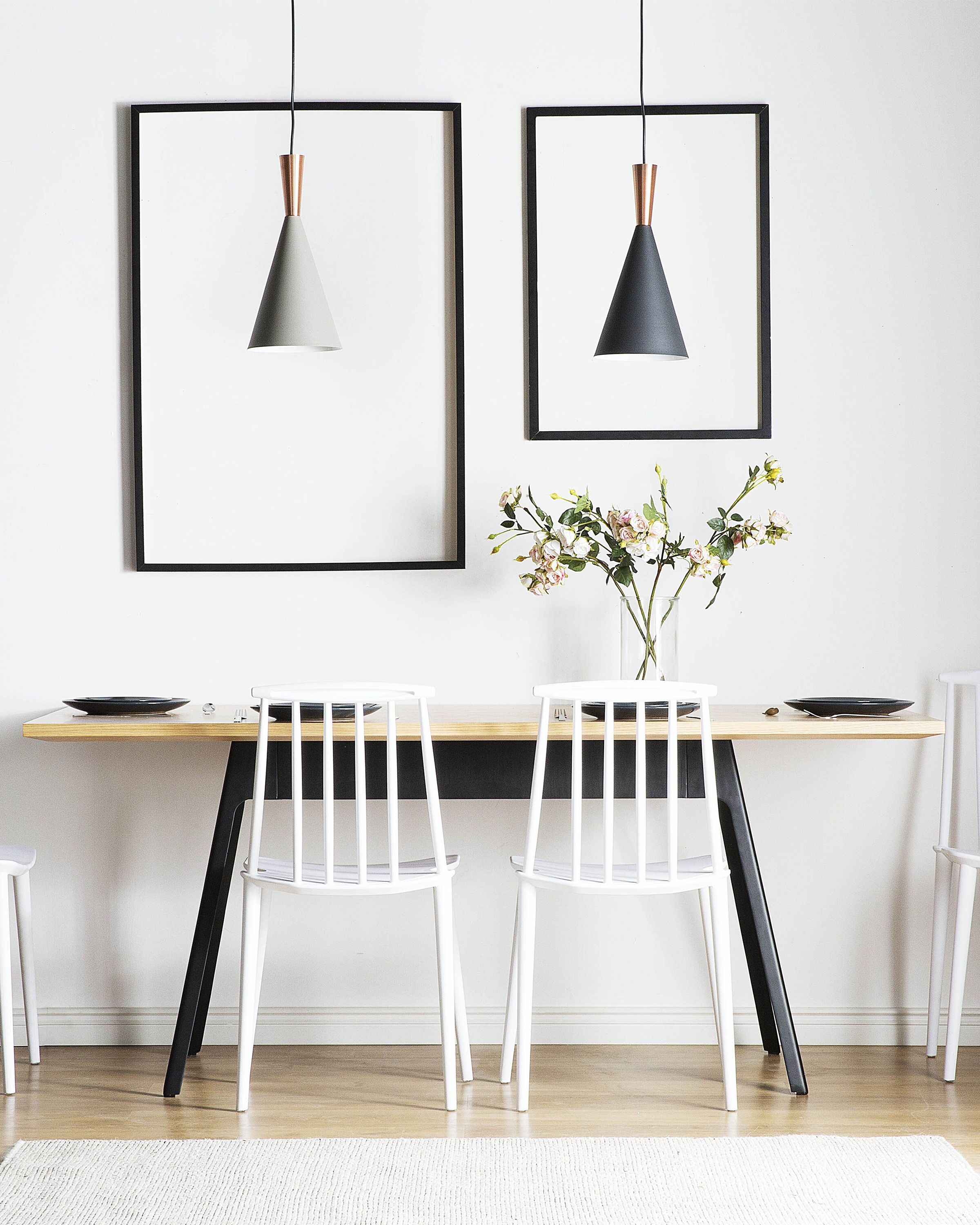 Scaune - Set de 2 scaune dining VENTNOR Alb