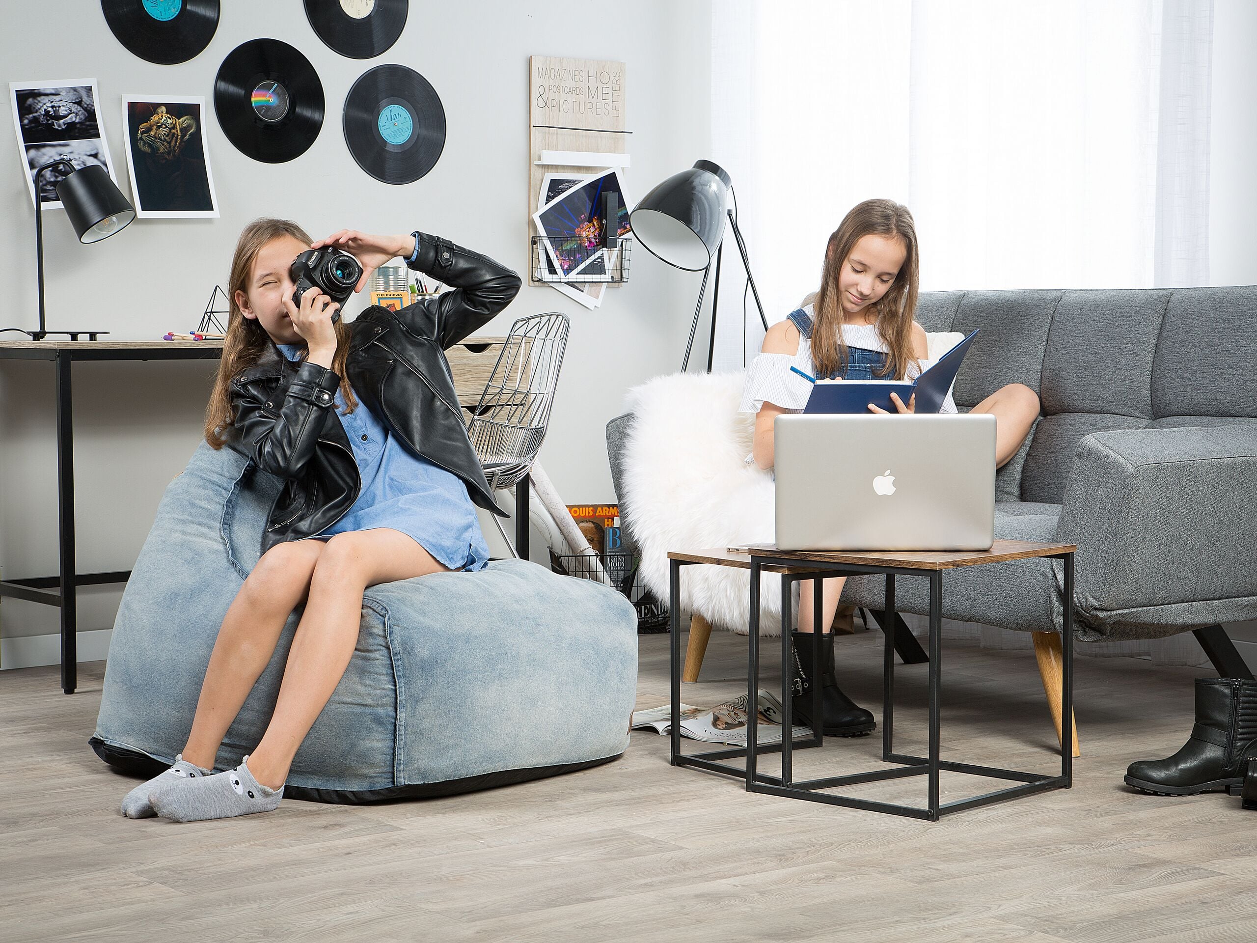 Fotoliu puf - Upholstered armchair 200 L DROP 63 cm 75 cm Light Blue