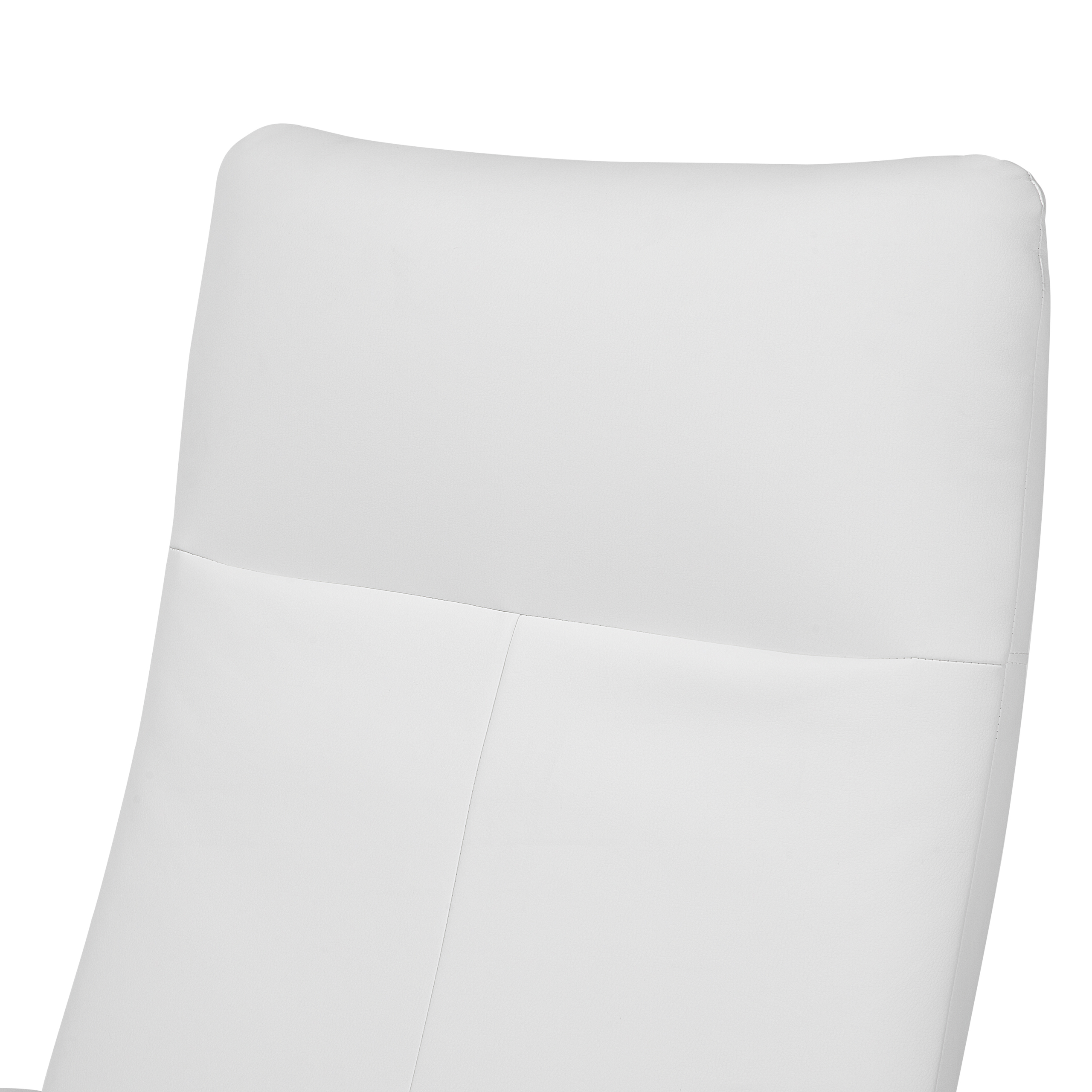 Fotoliu cu recliner PRIME Suport pentru picioare retractabil Piele ecologică Alb [8]