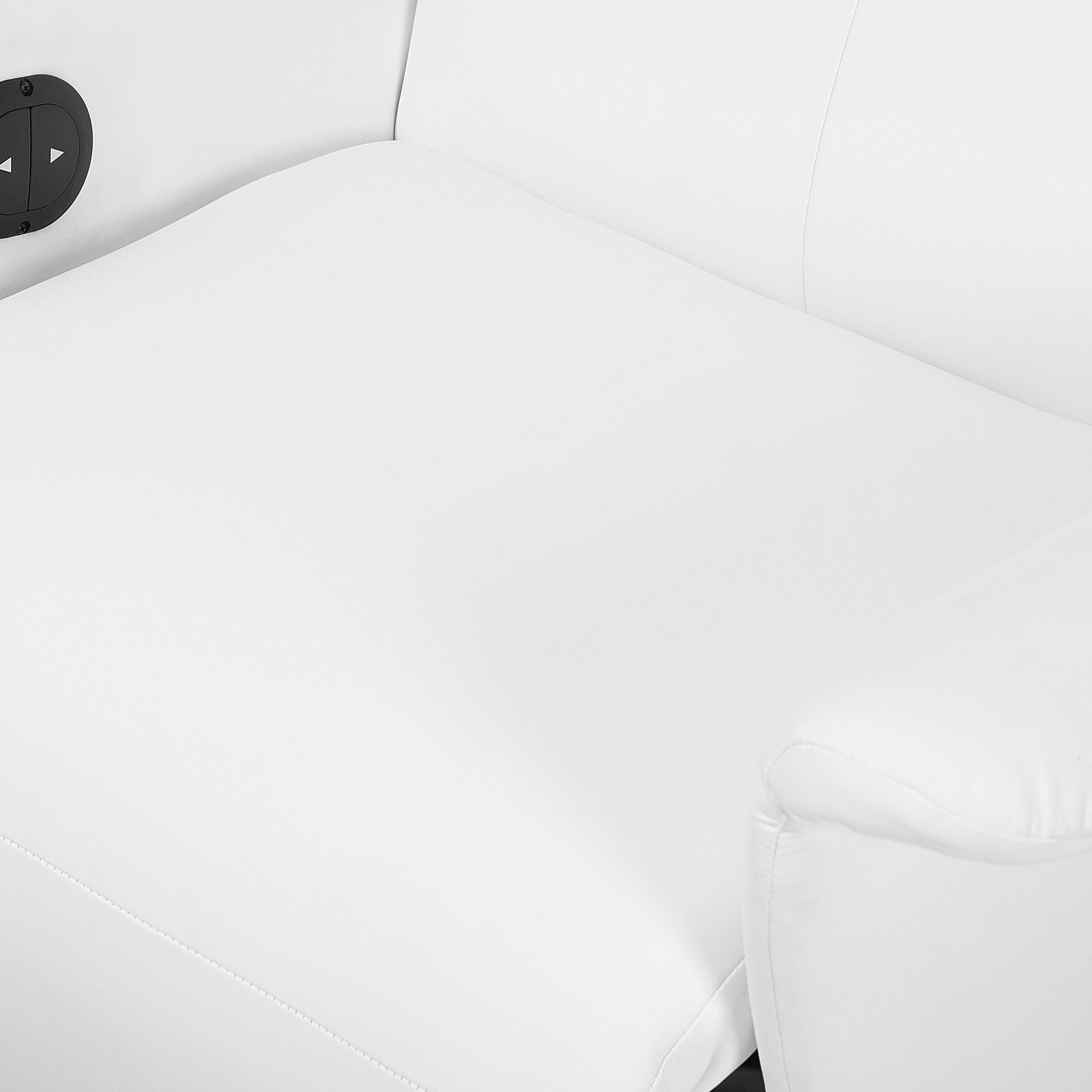 Fotoliu cu recliner PRIME Suport pentru picioare retractabil Piele ecologică Alb [9]