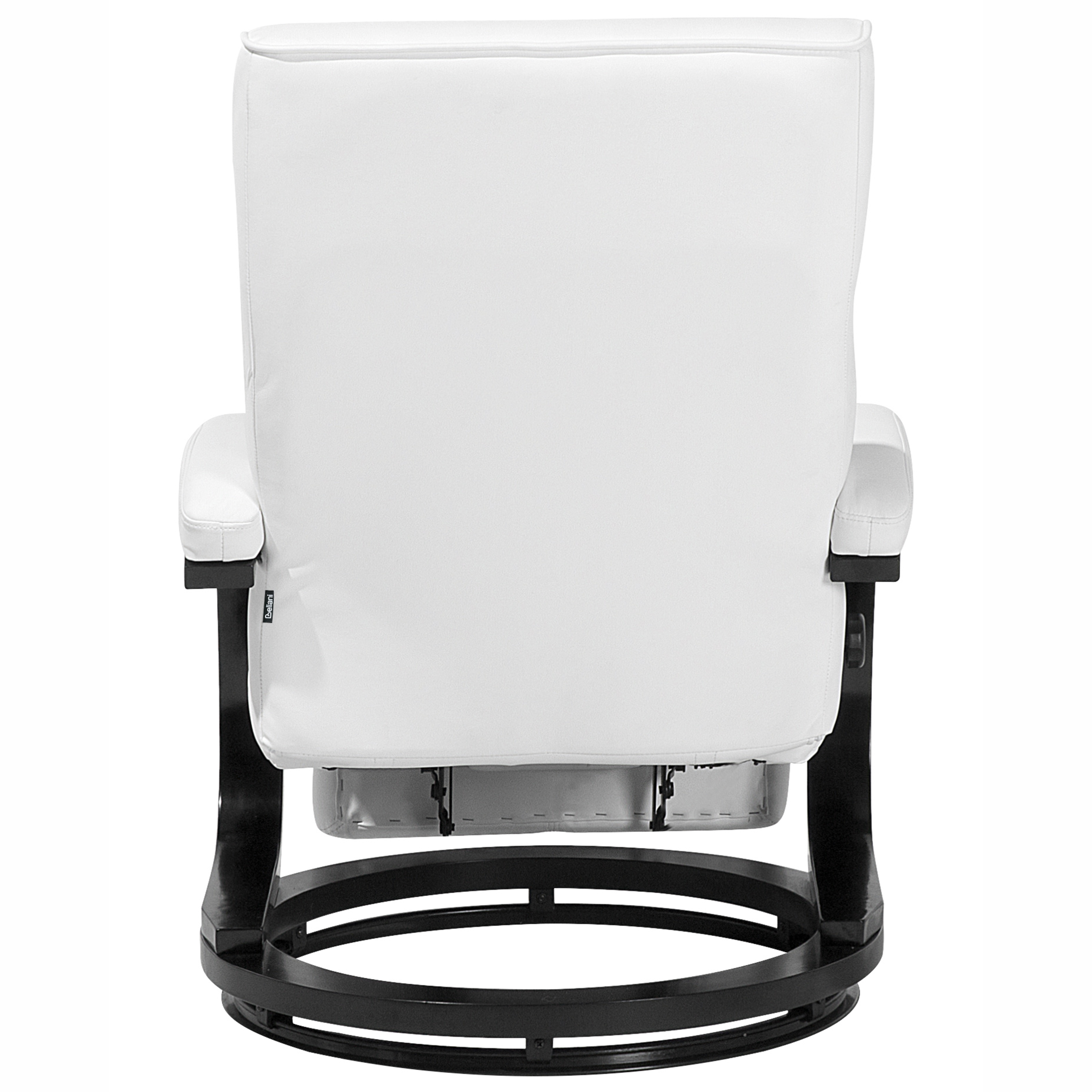 Armchair with recliner MIGHT Retractable footrest Eco-leather White [6]