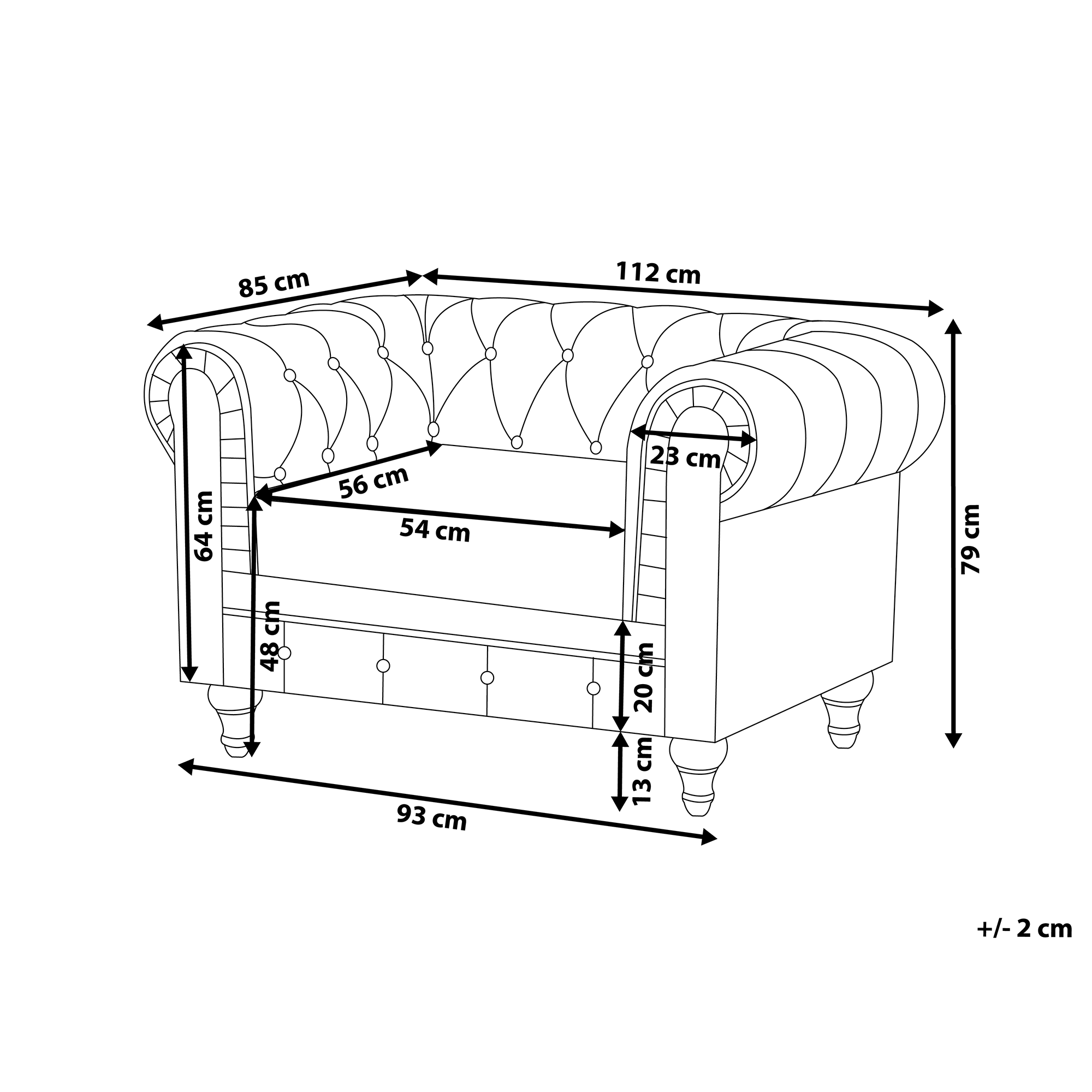 CHESTERFIELD armchair Light grey [3]