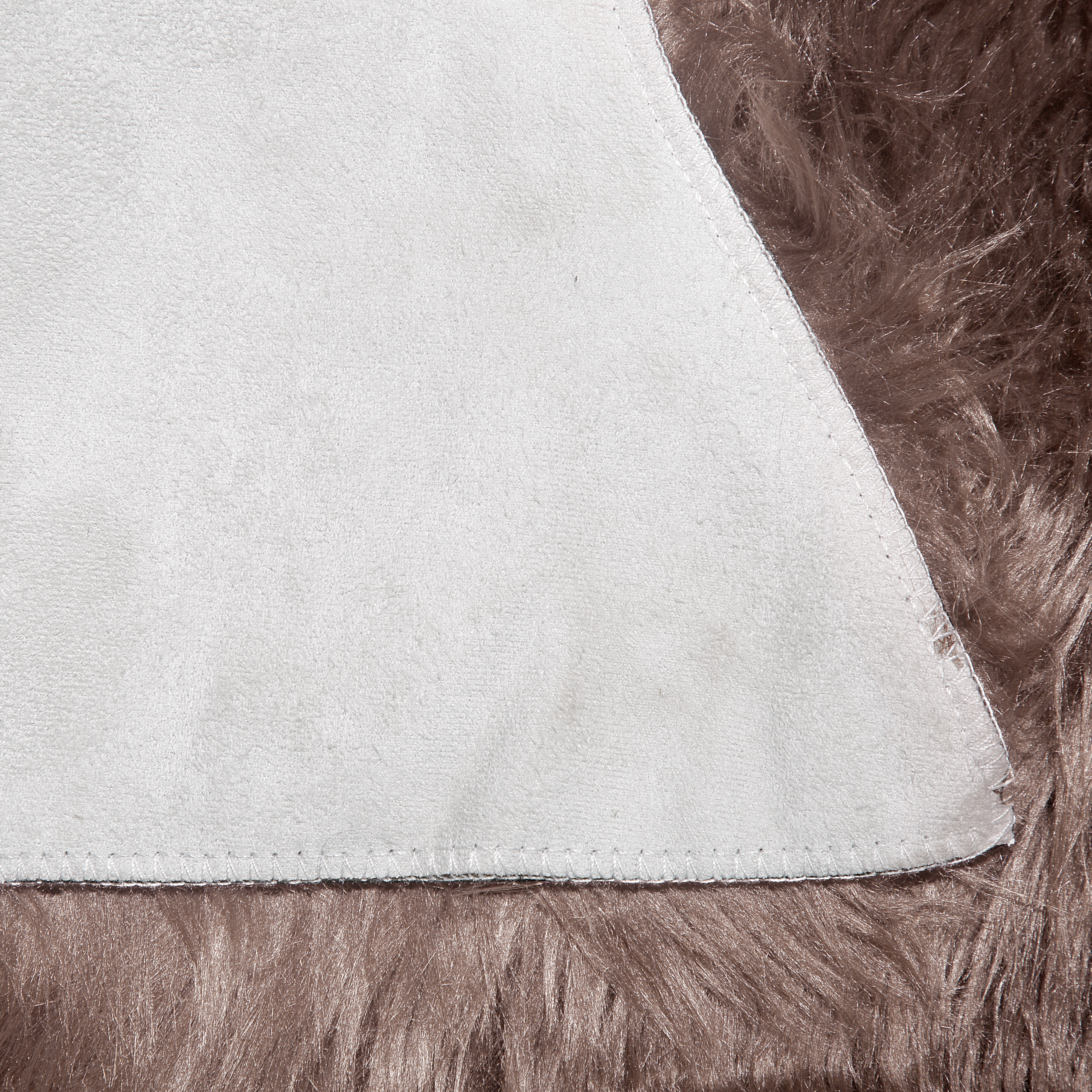 MUNGO Faux Fur Rug Brown 63 x 95 cm [5]