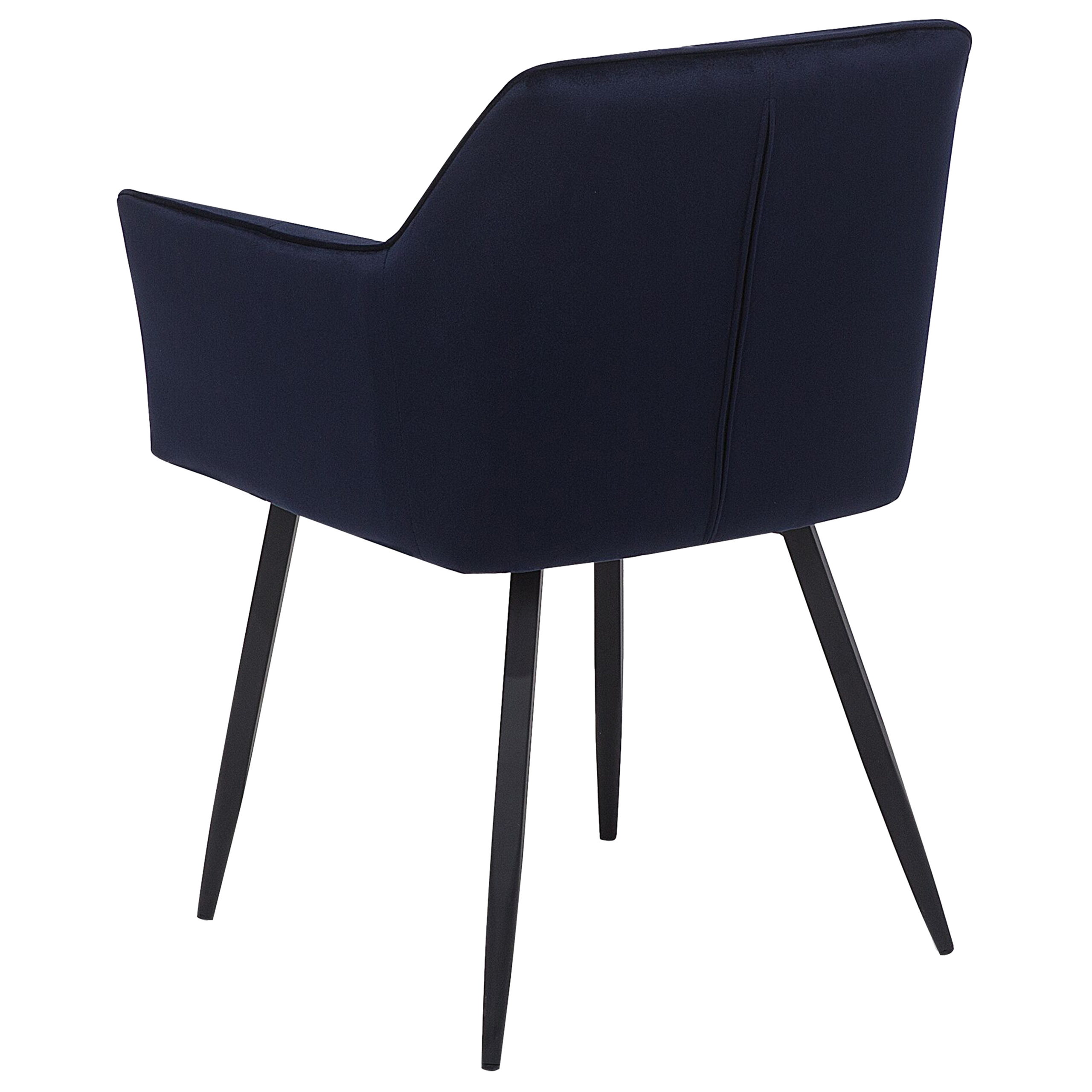Set of 2 Dining Chairs JASMIN Velvet Dark Blue [7]