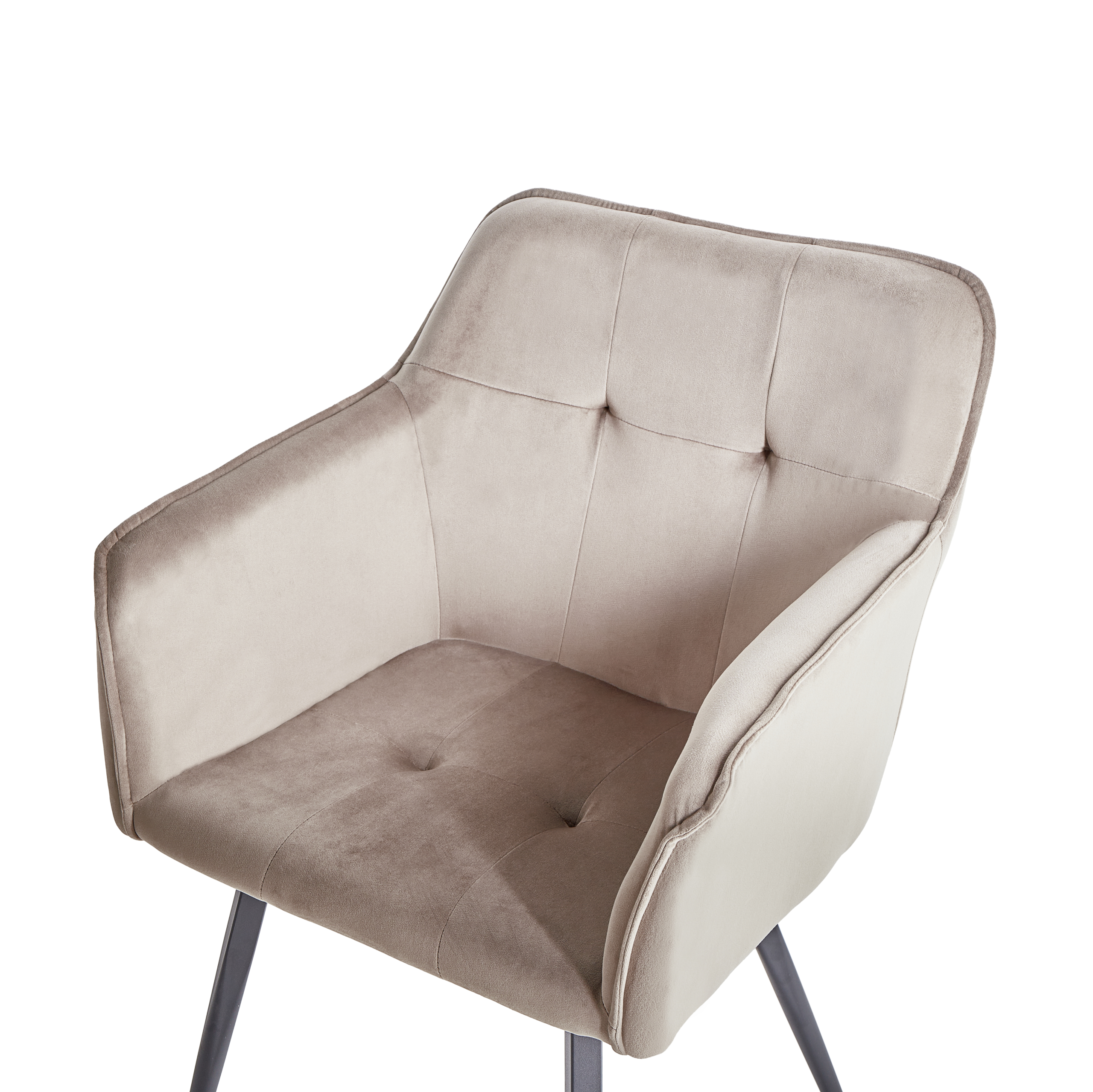 Set de 2 scaune dining JASMIN Catifea Taupe [7]
