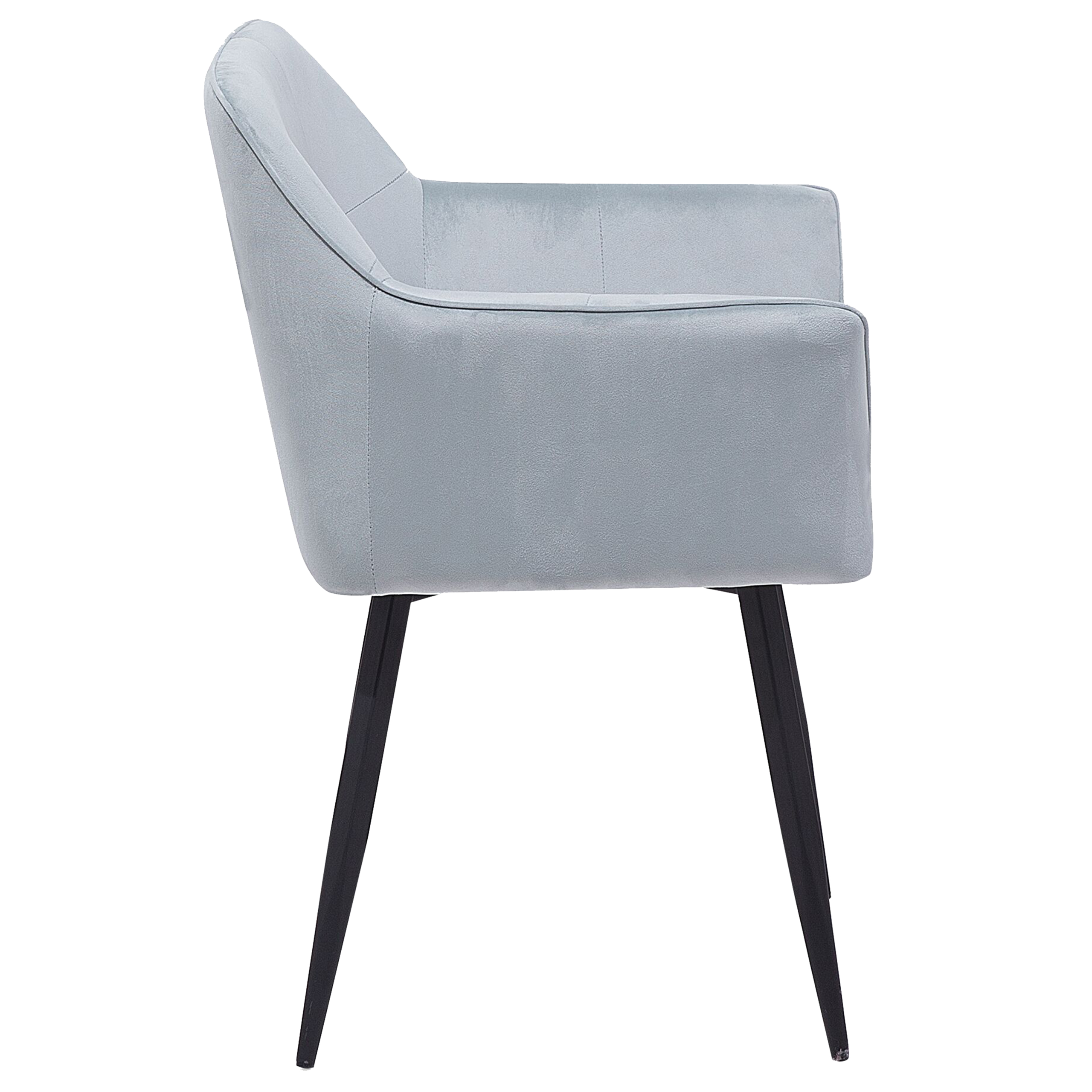 Set de 2 scaune dining JASMIN Catifea Gri deschis [6]