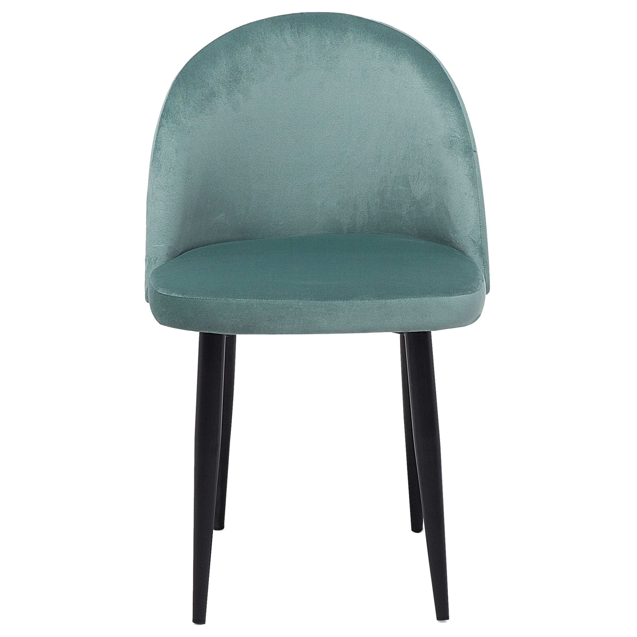Set de 2 scaune dining VISALIA Catifea Verde mentă [4]