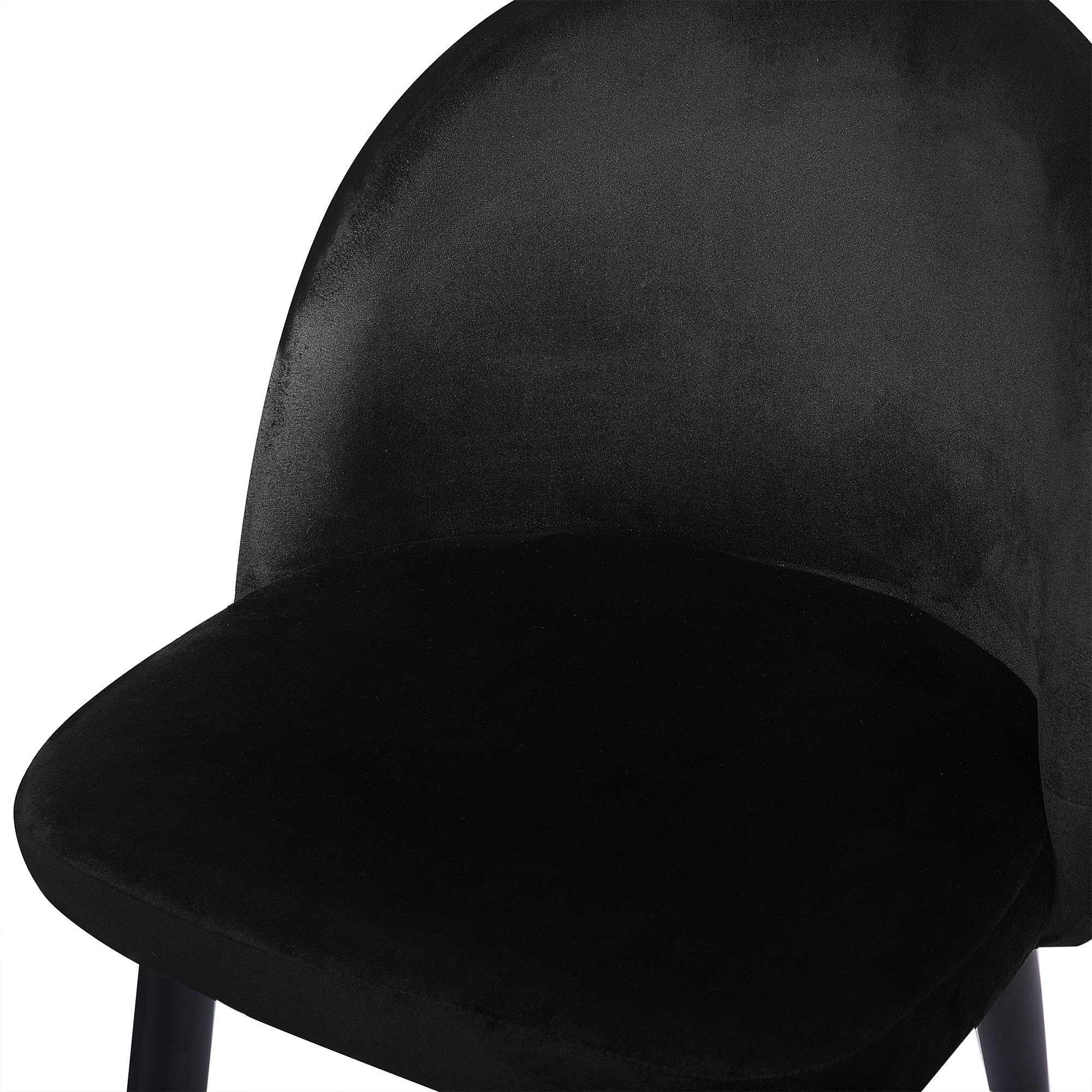 Set of 2 dining chairs VISALIA Velvet Black [8]