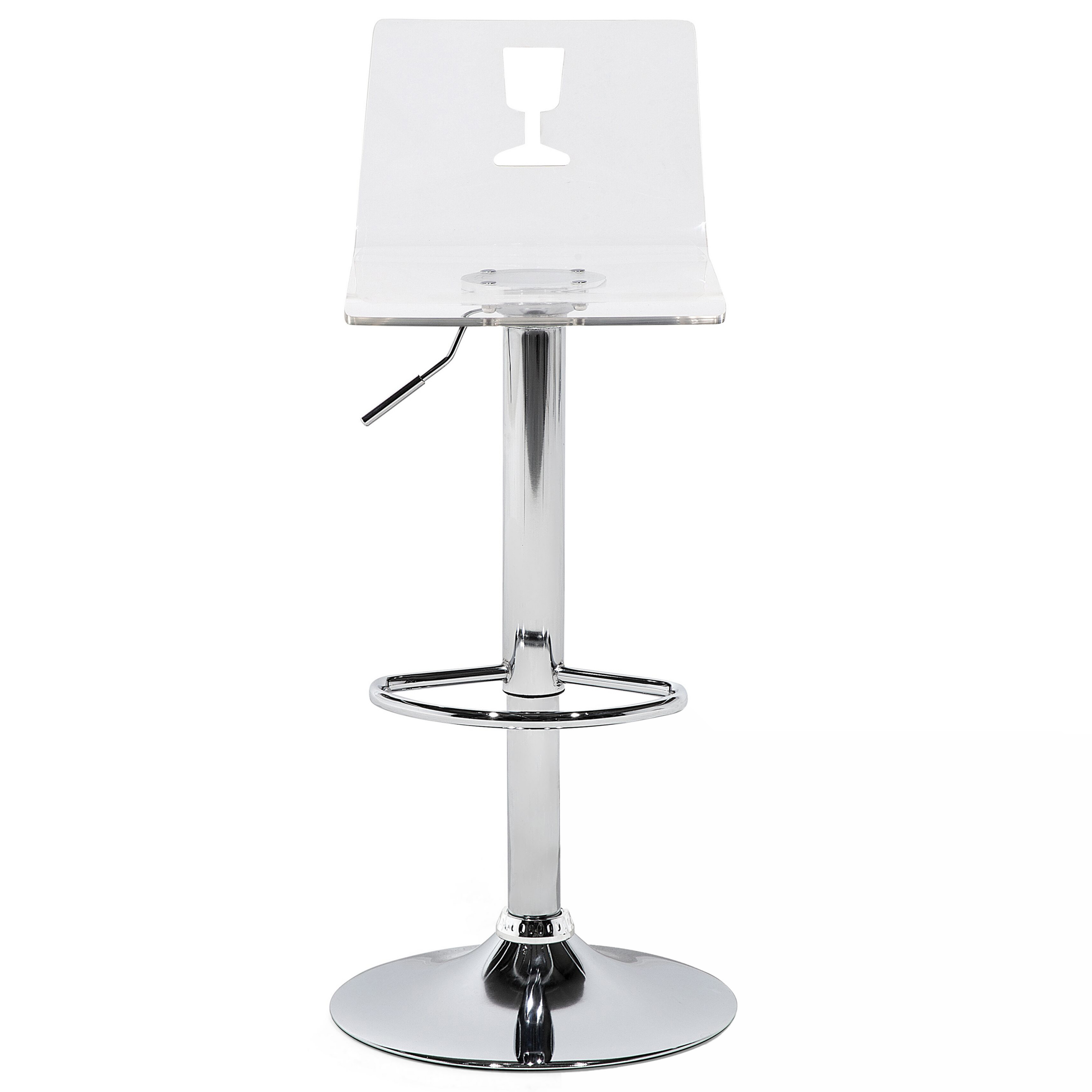 Set of 2 BUSAN Swivel Bar Stools Transparent [5]