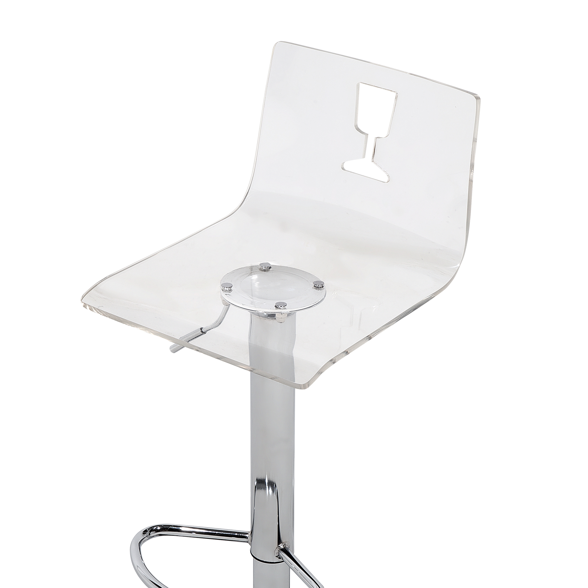 Set of 2 BUSAN Swivel Bar Stools Transparent [7]