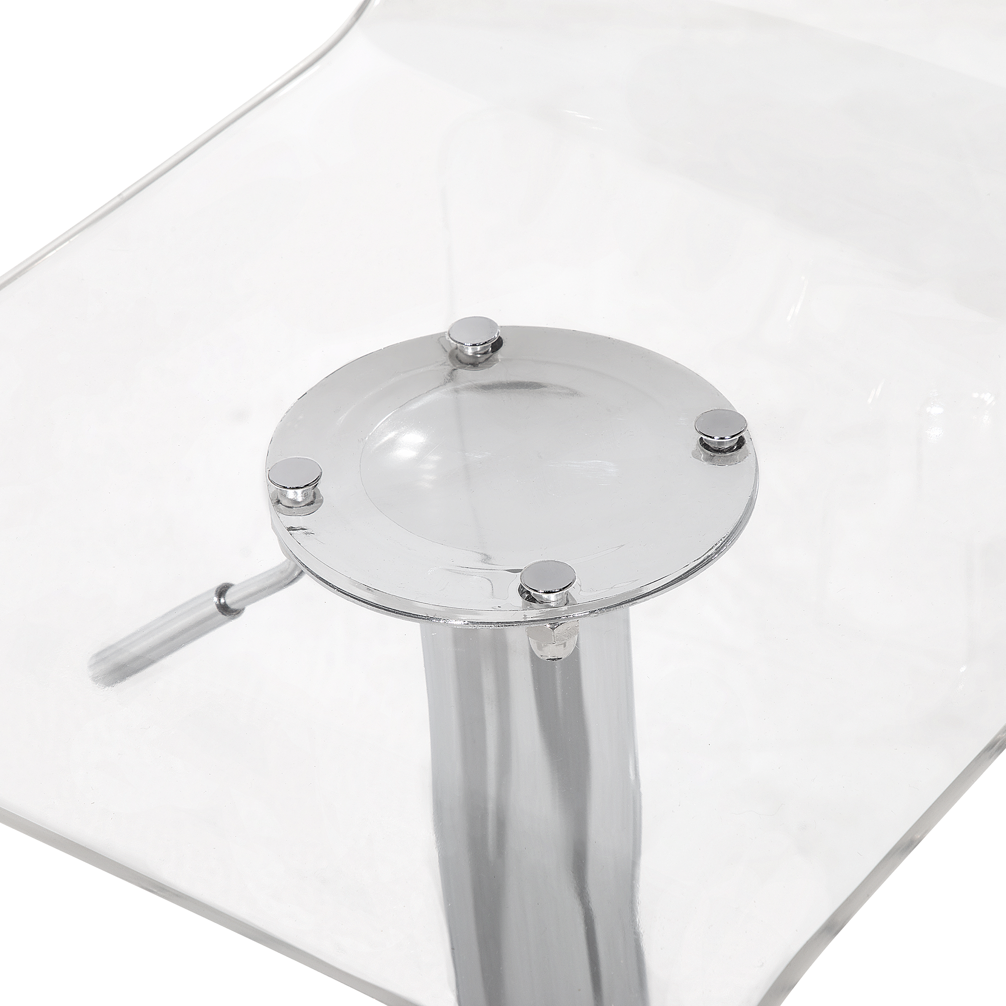 Set of 2 BUSAN Swivel Bar Stools Transparent [9]