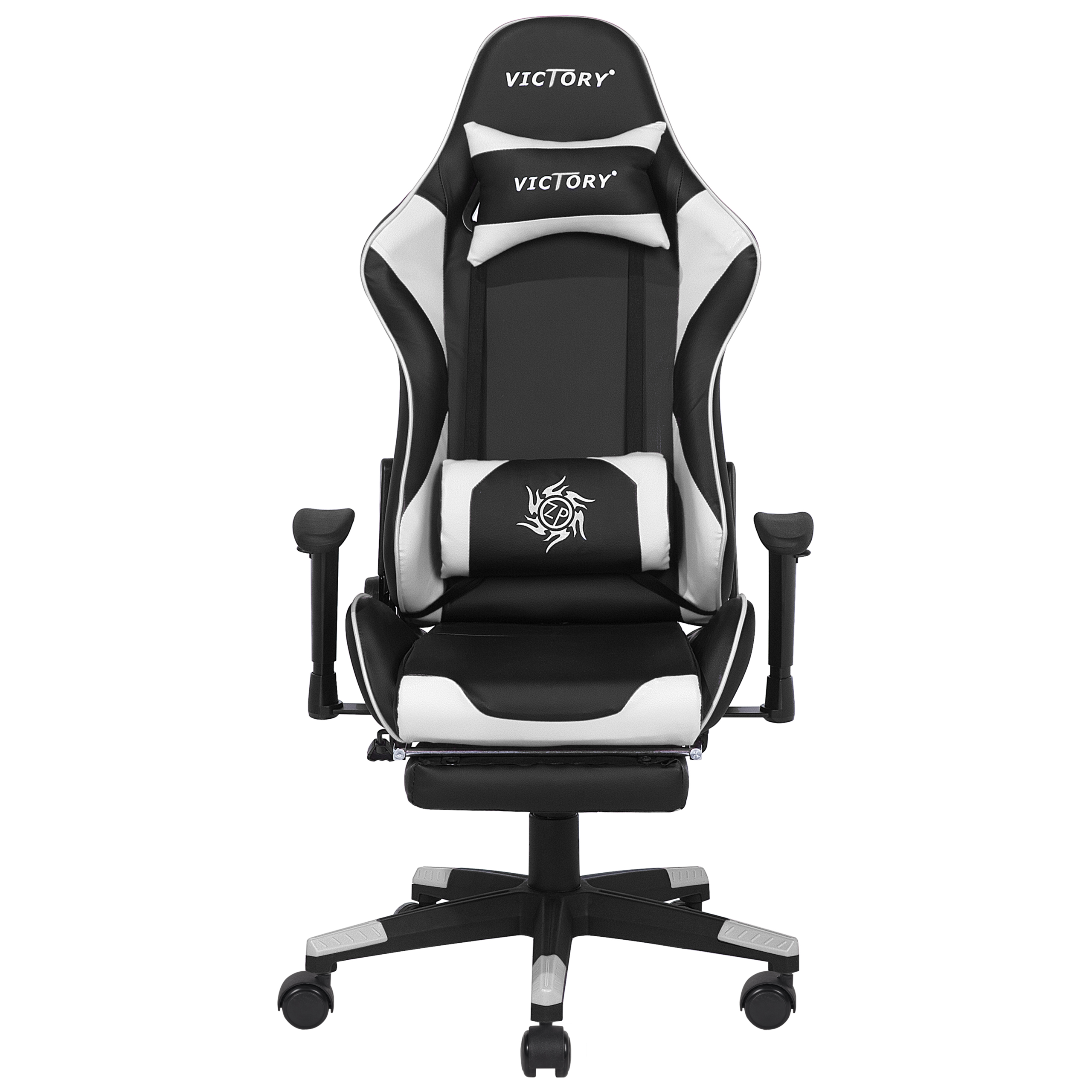 Scaun gaming VICTORY Piele ecologică Alb [4]