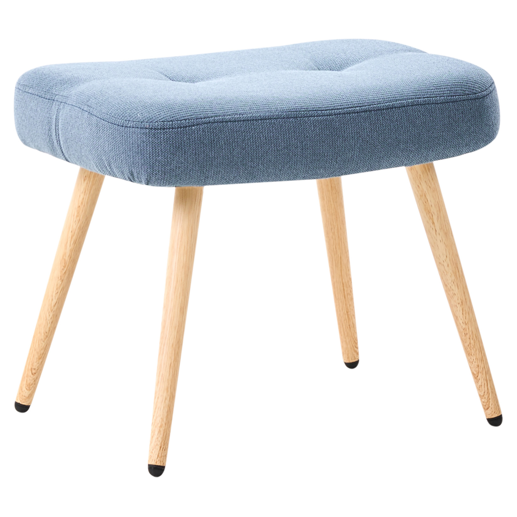 VEJLE high-back armchair with stool Dark blue [8]