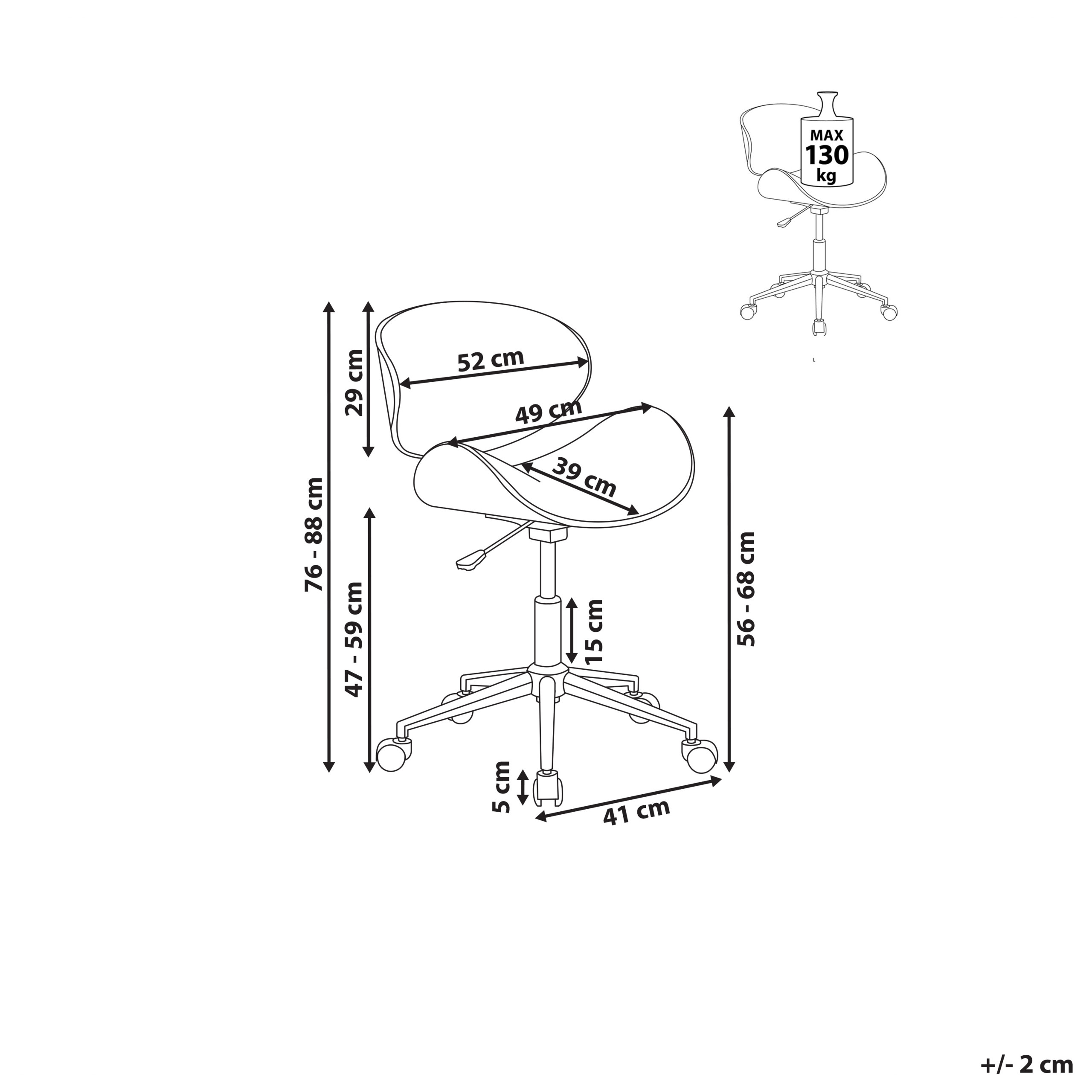 Office chair ROTTERDAM Black Eco-leather [3]