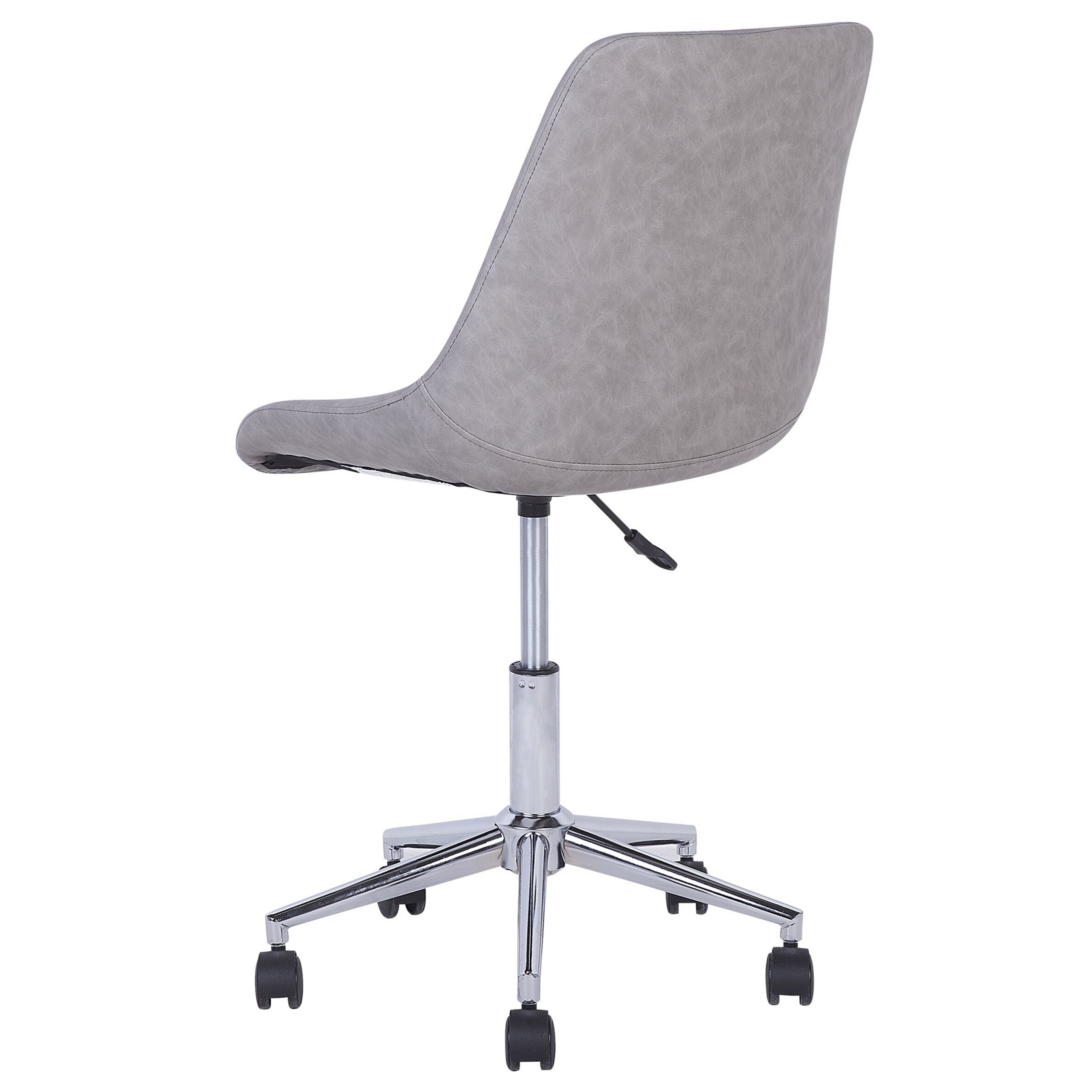 Office chair MARIBEL Eco-leather Light Grey [6]