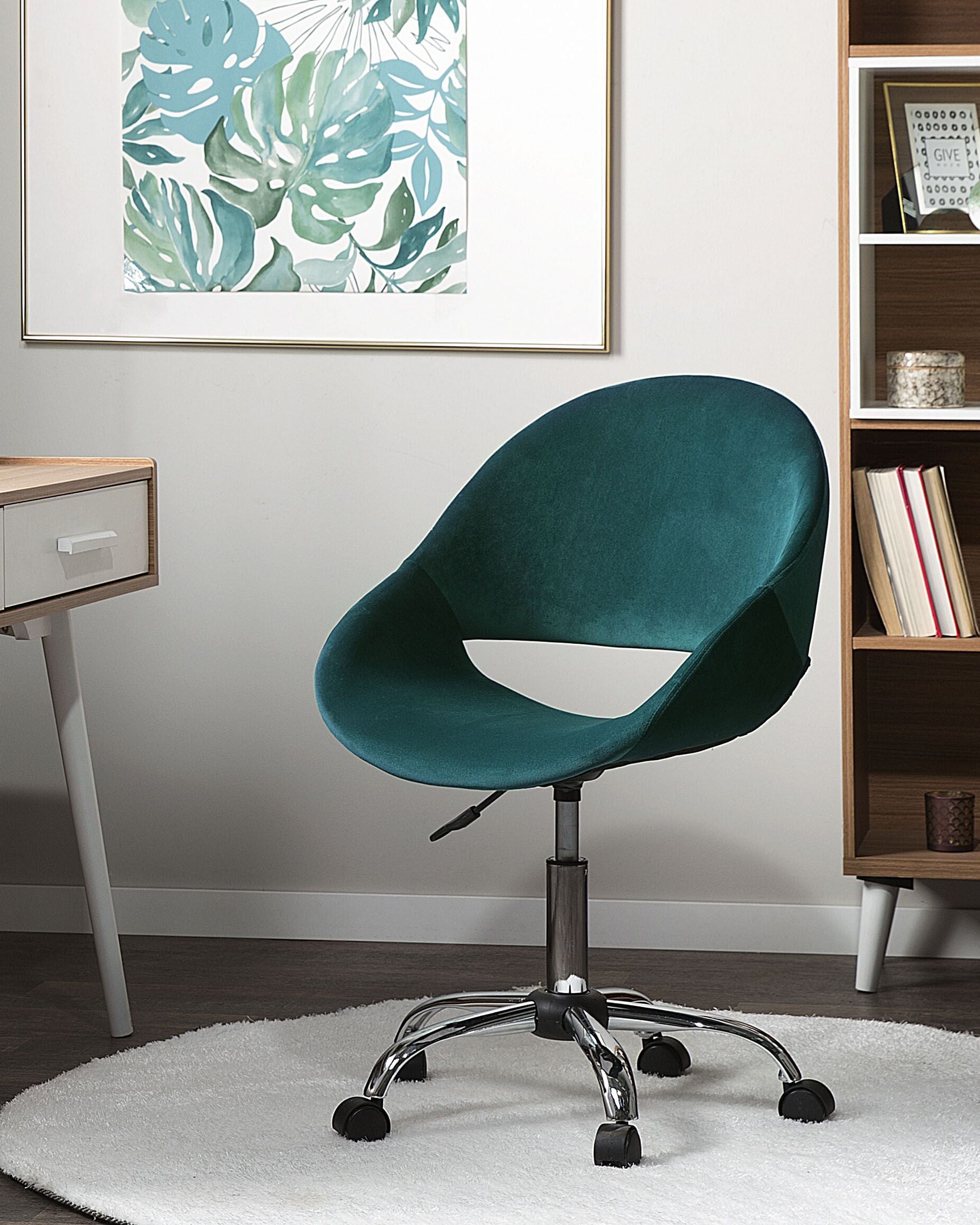Scaun de birou - SELMA office chair Velvet Emerald green