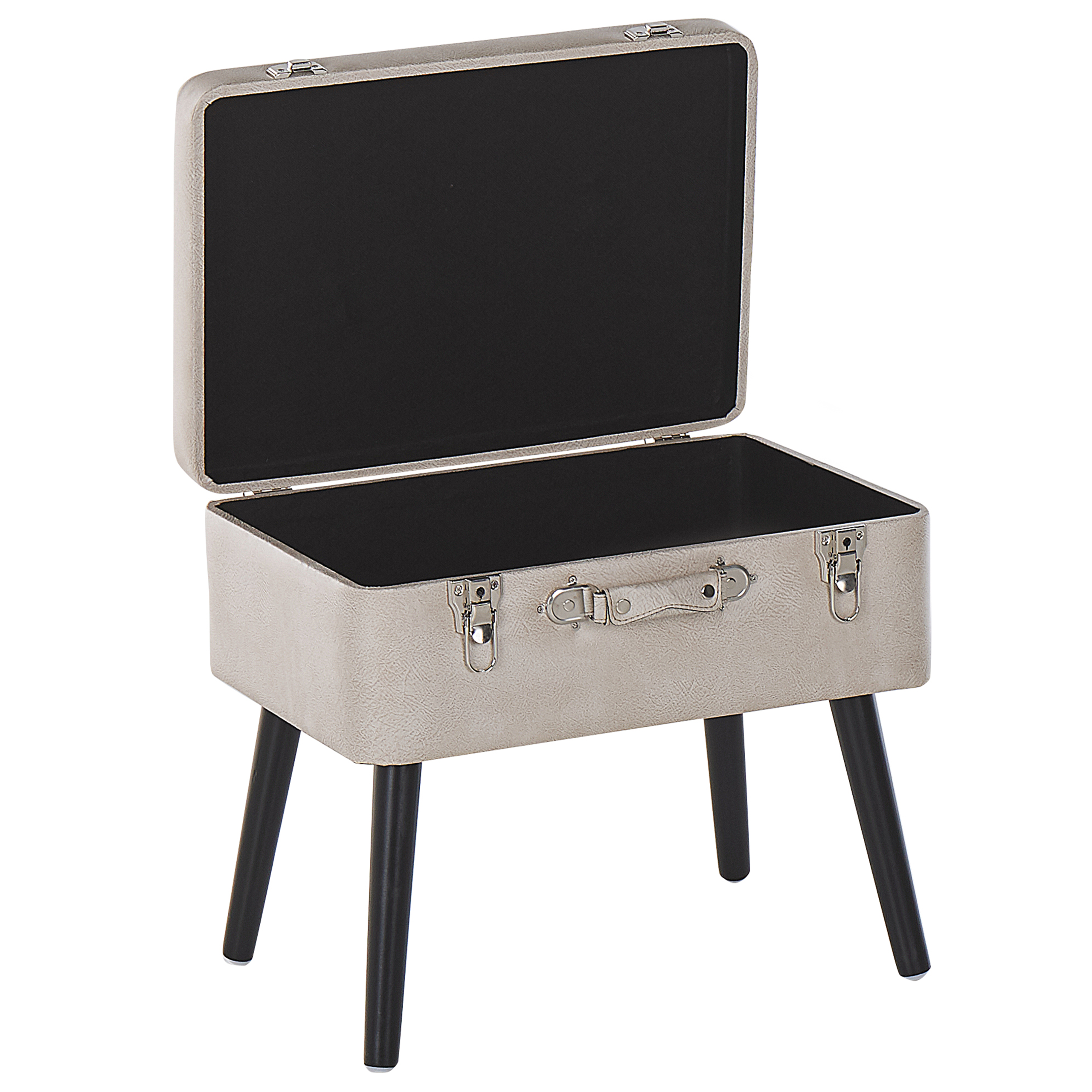 Taburet cu depozitare MALLARD Piele ecologică Bej [5]